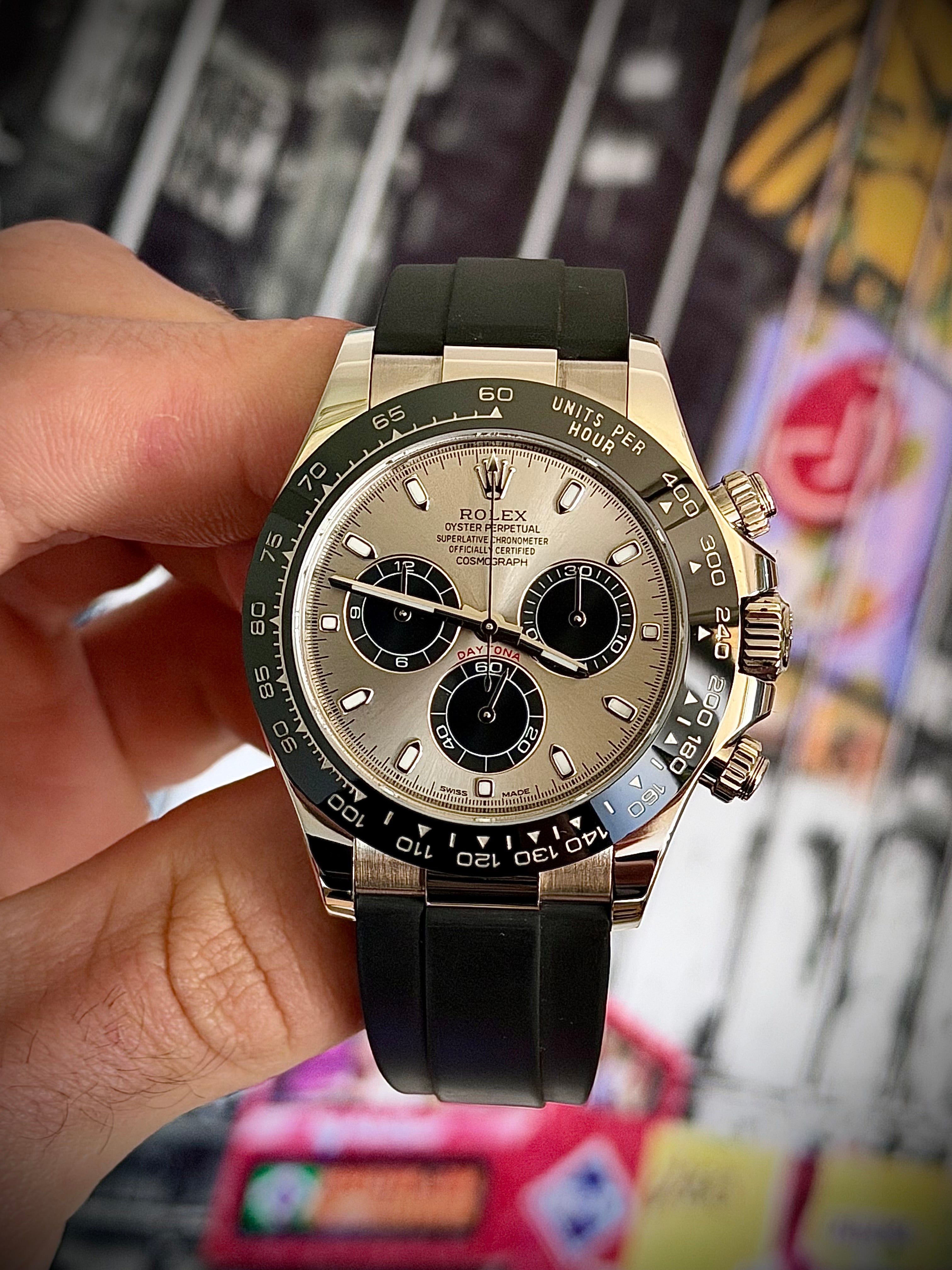 2019 ROLEX COSMOGRAPH DAYTONA “GHOST”, 116519LN, 18CT WHITE GOLD, OYSTERFLEX, FULL SET, INC GST