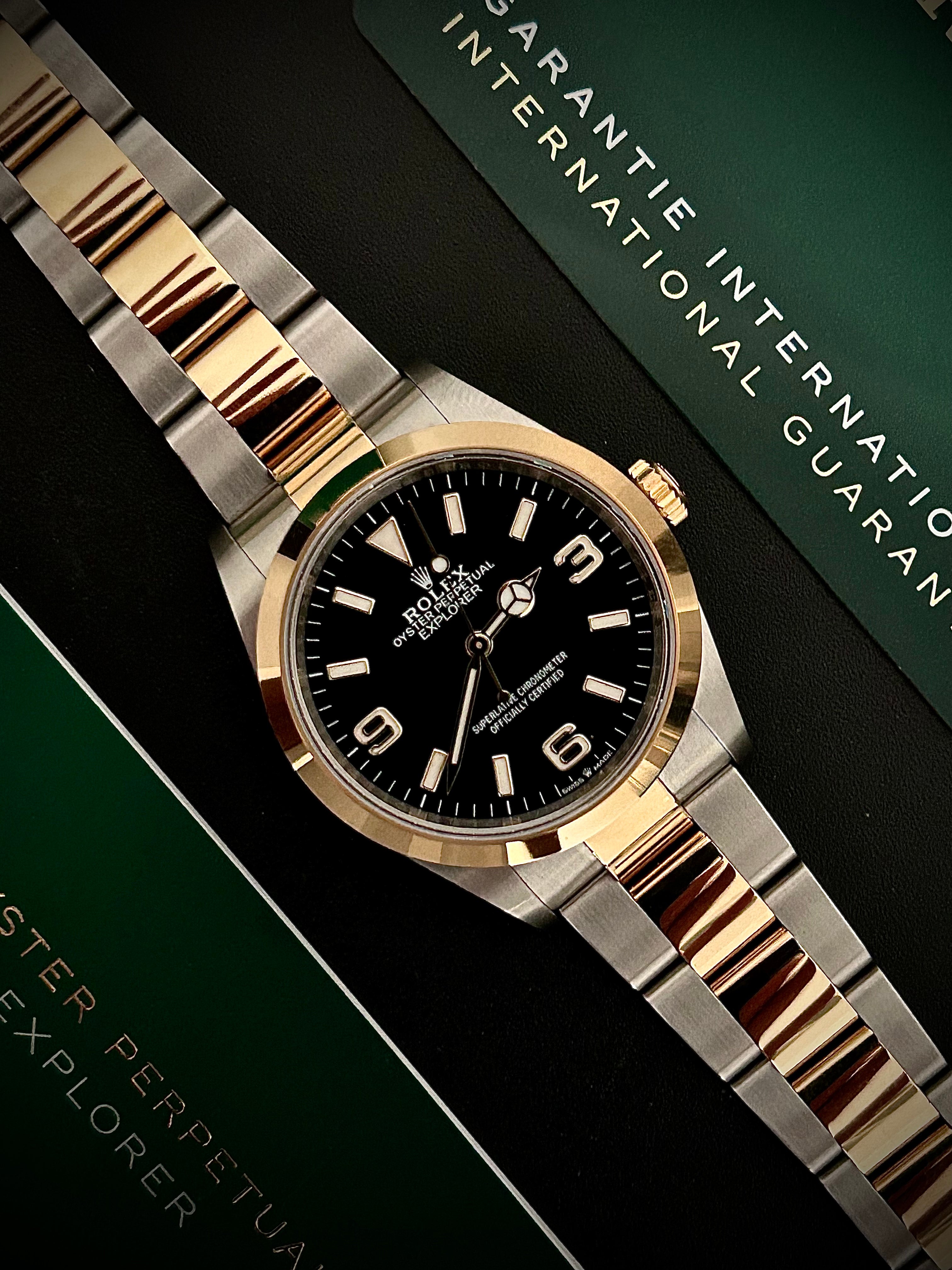 2022 ROLEX EXPLORER TWO TONE, 124273, FULL SET, INC GST