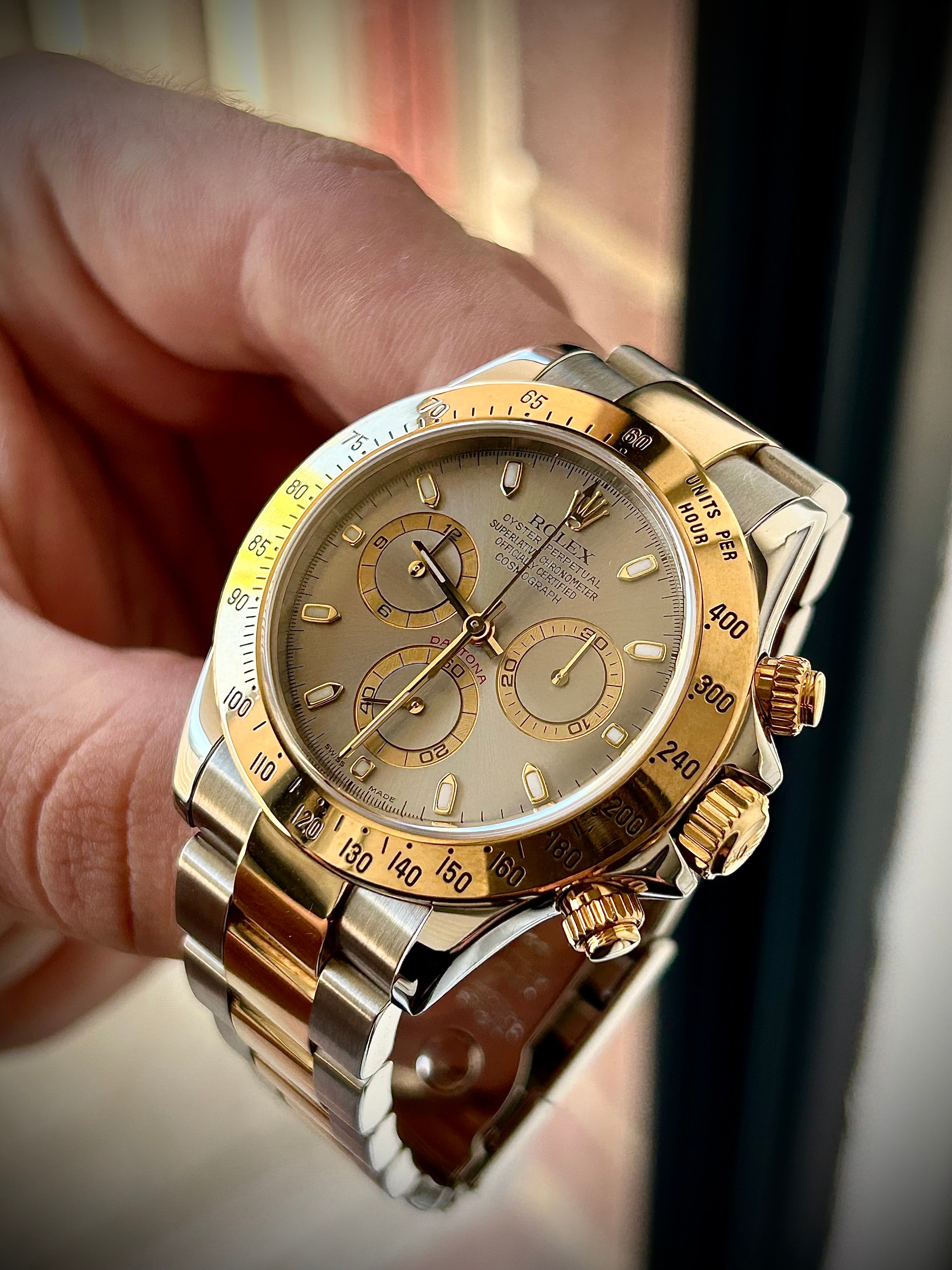 2004 ROLEX COSMOGRAPH DAYTONA, SLATE DIAL, 116523, FULL SET, INC GST