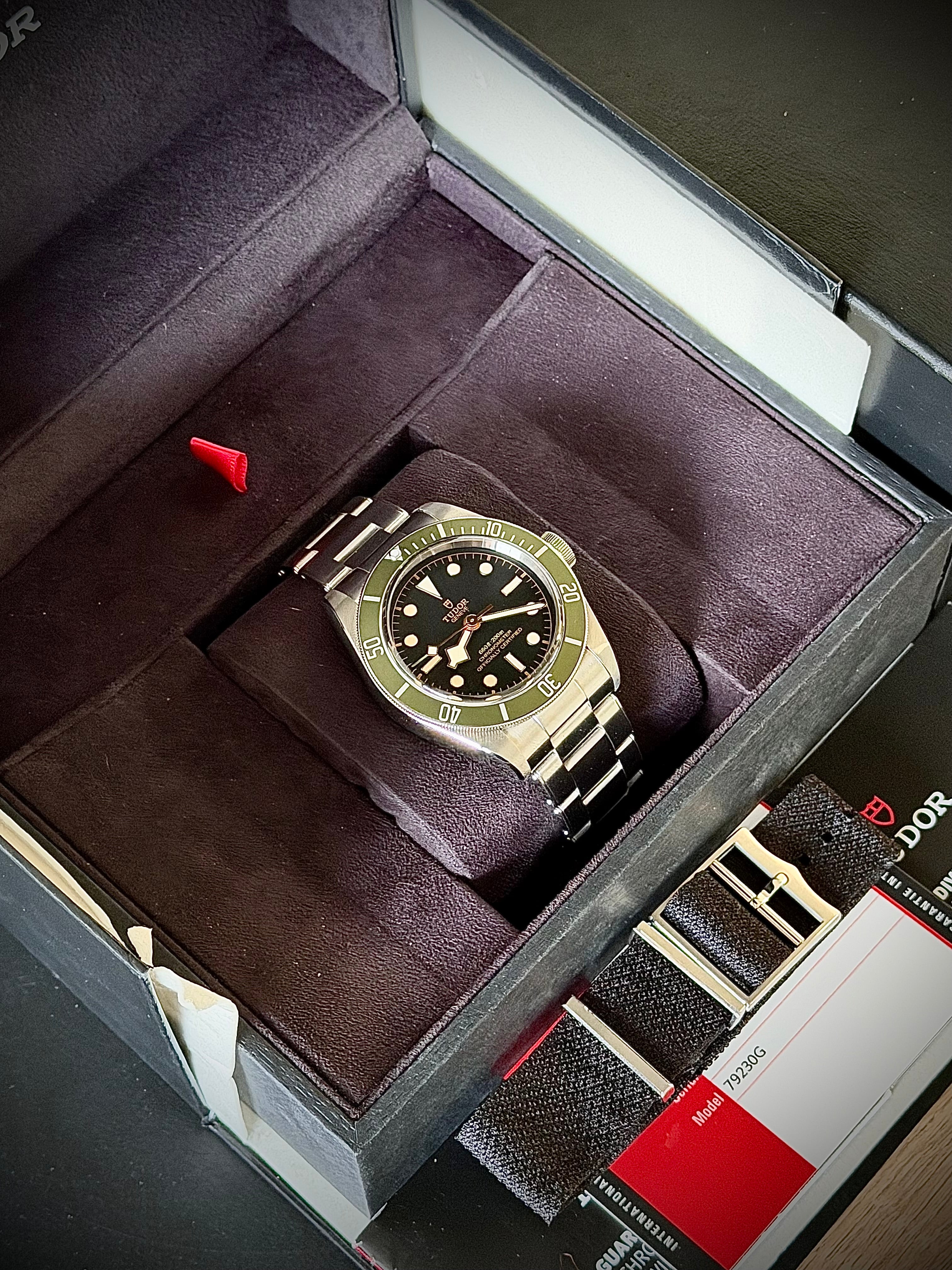 2018 TUDOR BLACK BAY HARRODS, 41MM, M79230G, FULL SET, INC GST