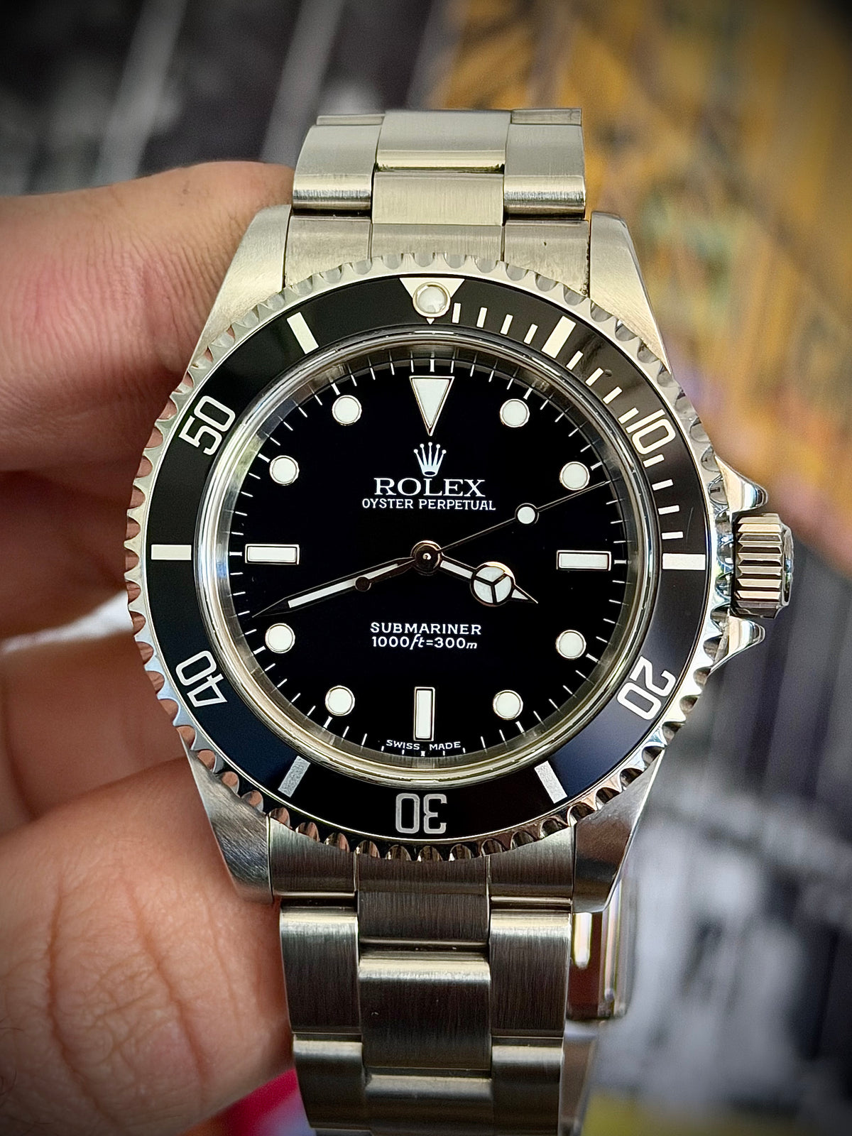 2004 ROLEX SUBMARINER, 14060M, TWO-LINER, FULL SET, EXCELLENT CONDITION, INC GST