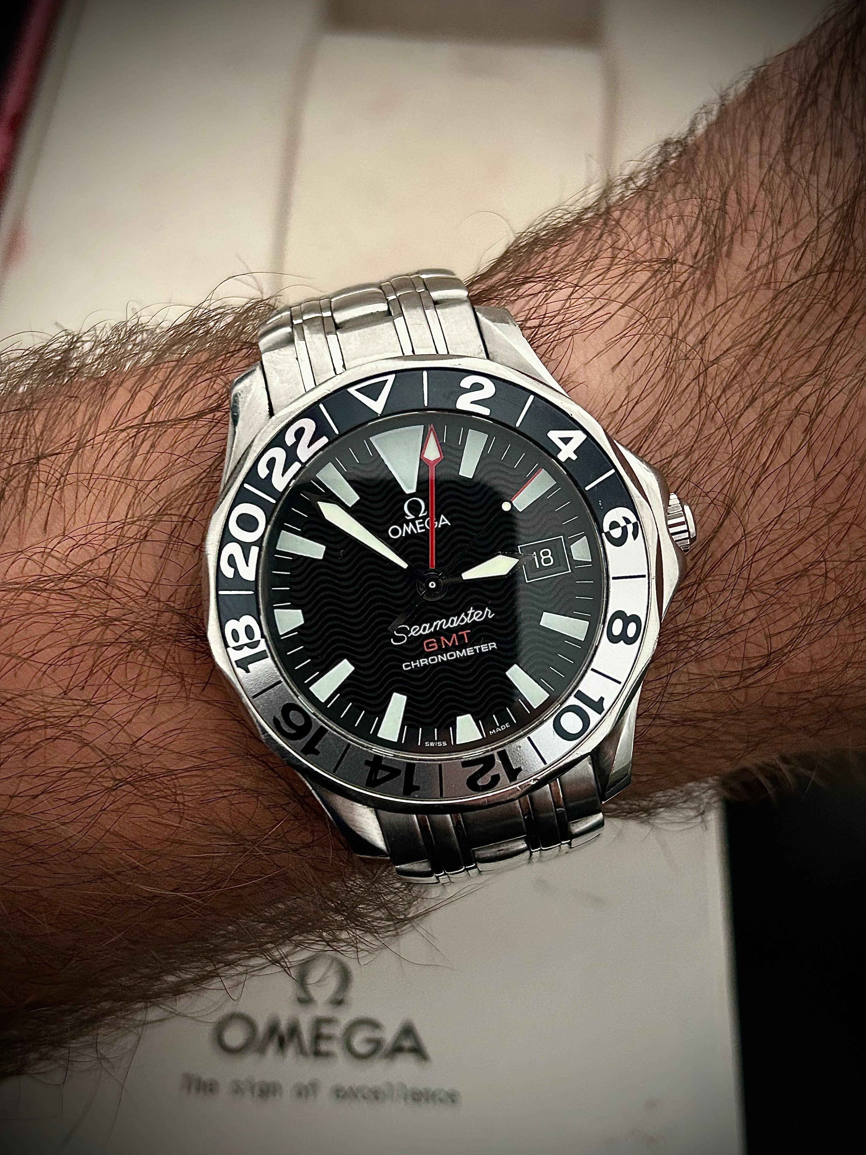 OMEGA SEAMASTER GMT 50TH ANNIVERSARY, BOX AND BOOKLET, INC GST