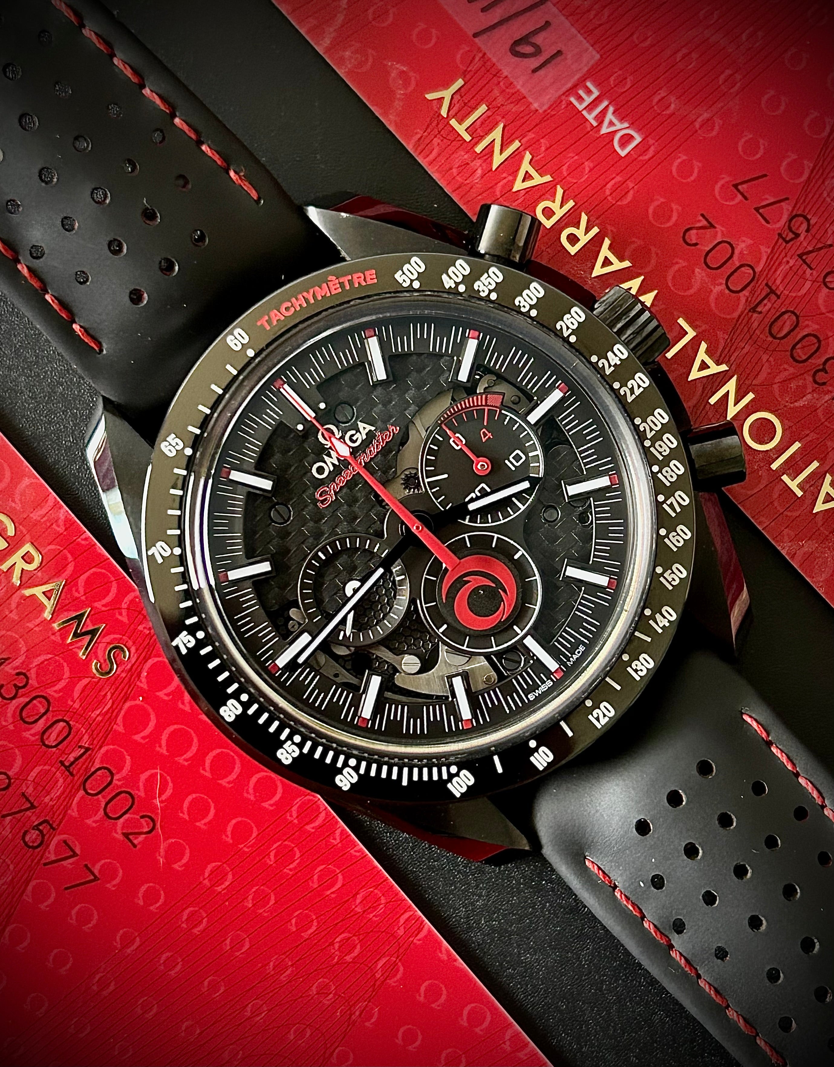 2021 OMEGA SPEEDMASTER DARK SIDE OF THE MOON, TEAM ALINGHI, FULL SET, INC GST