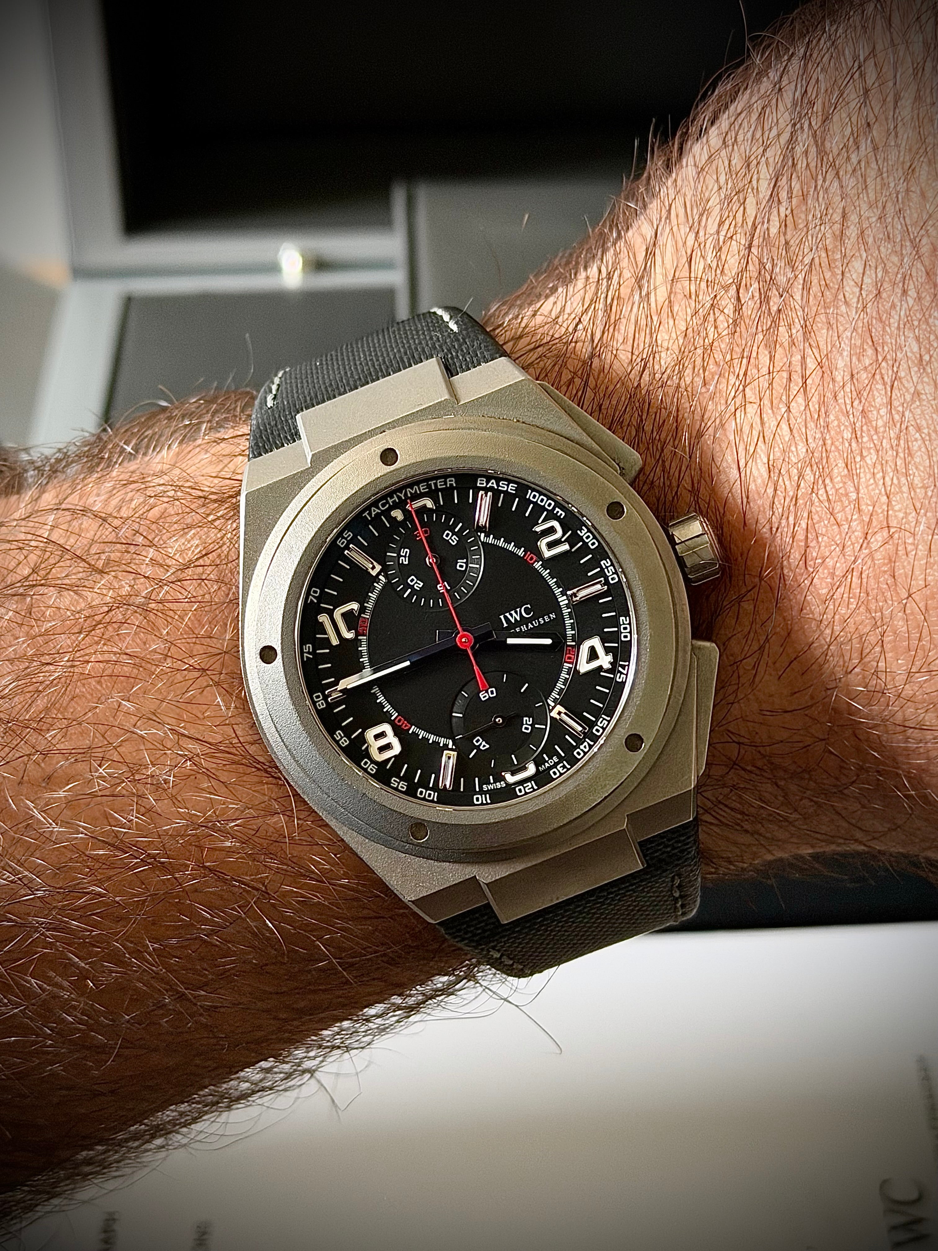 IWC INGENIEUR CHRONOGRAPH AMG TITANIUM, IW372503, BOX & BOOKLETS, INC GST