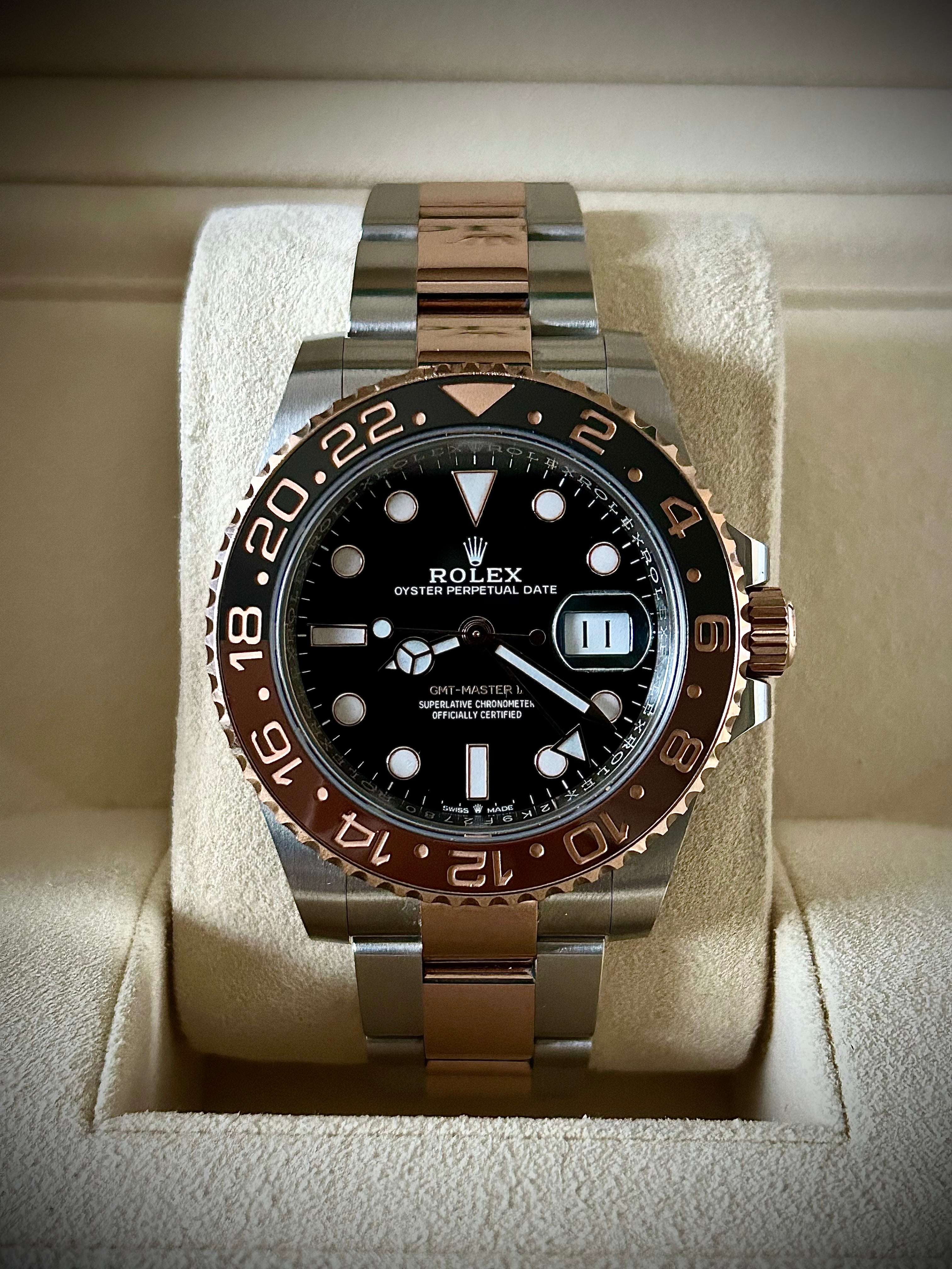 2019 ROLEX GMT MASTER II, ROOTBEER, 126711CHNR, FULL SET, INC GST