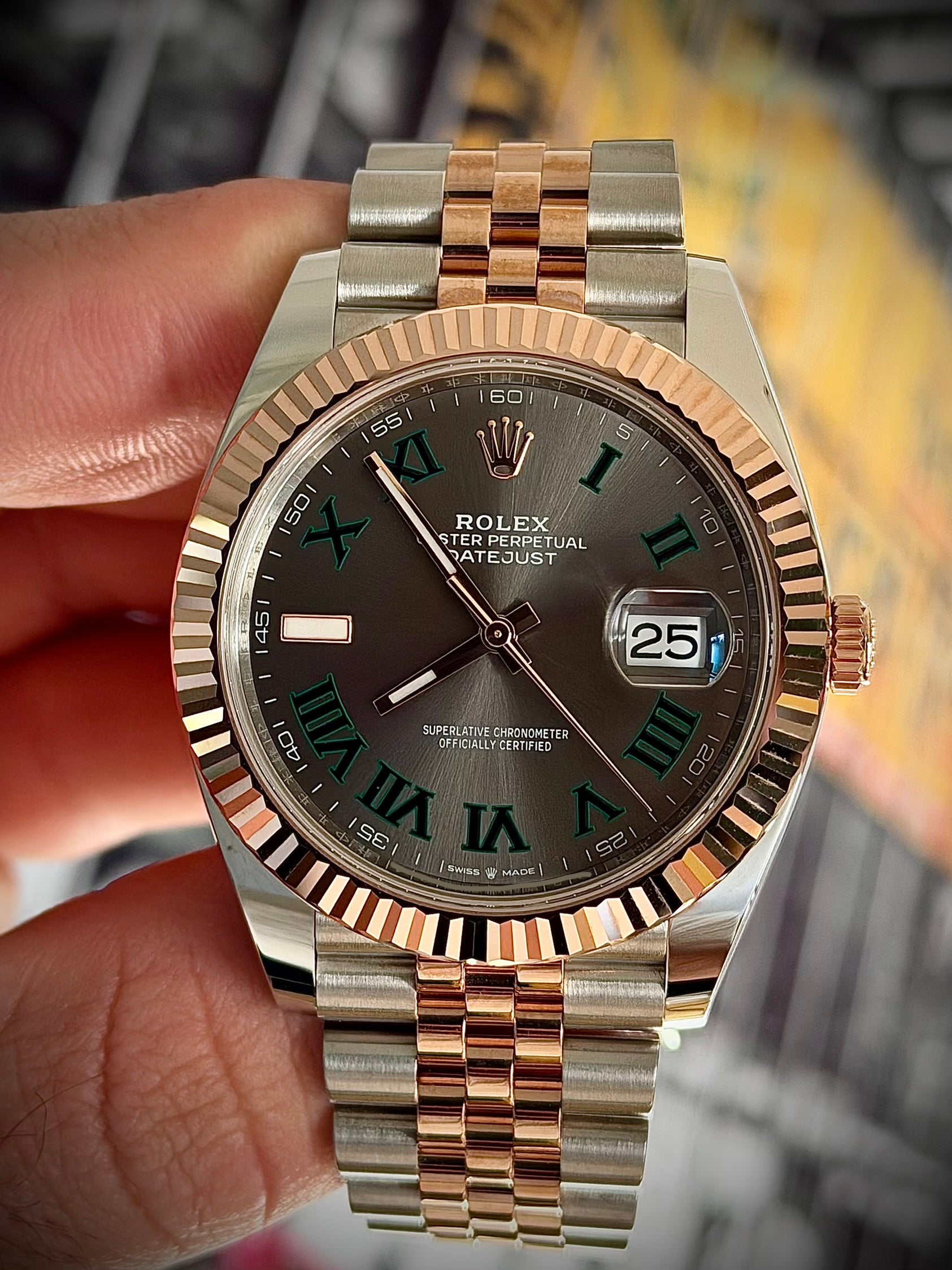2022 ROLEX DATEJUST 41 WIMBLEDON, 126331, FULL SET, INC GST