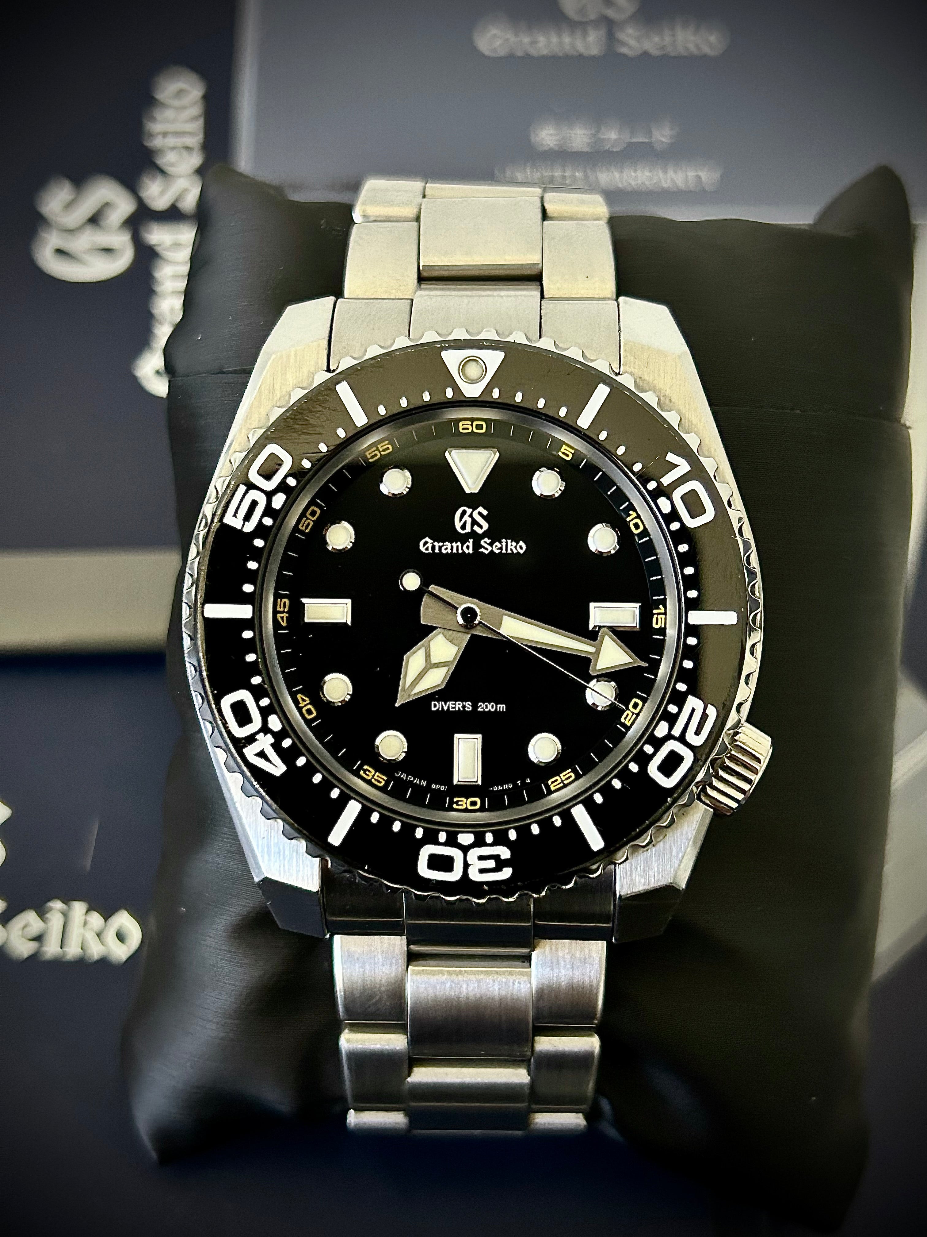 GRAND SEIKO QUARTZ DIVER, SBGX335, WATCH AND PAPERS, INC GST