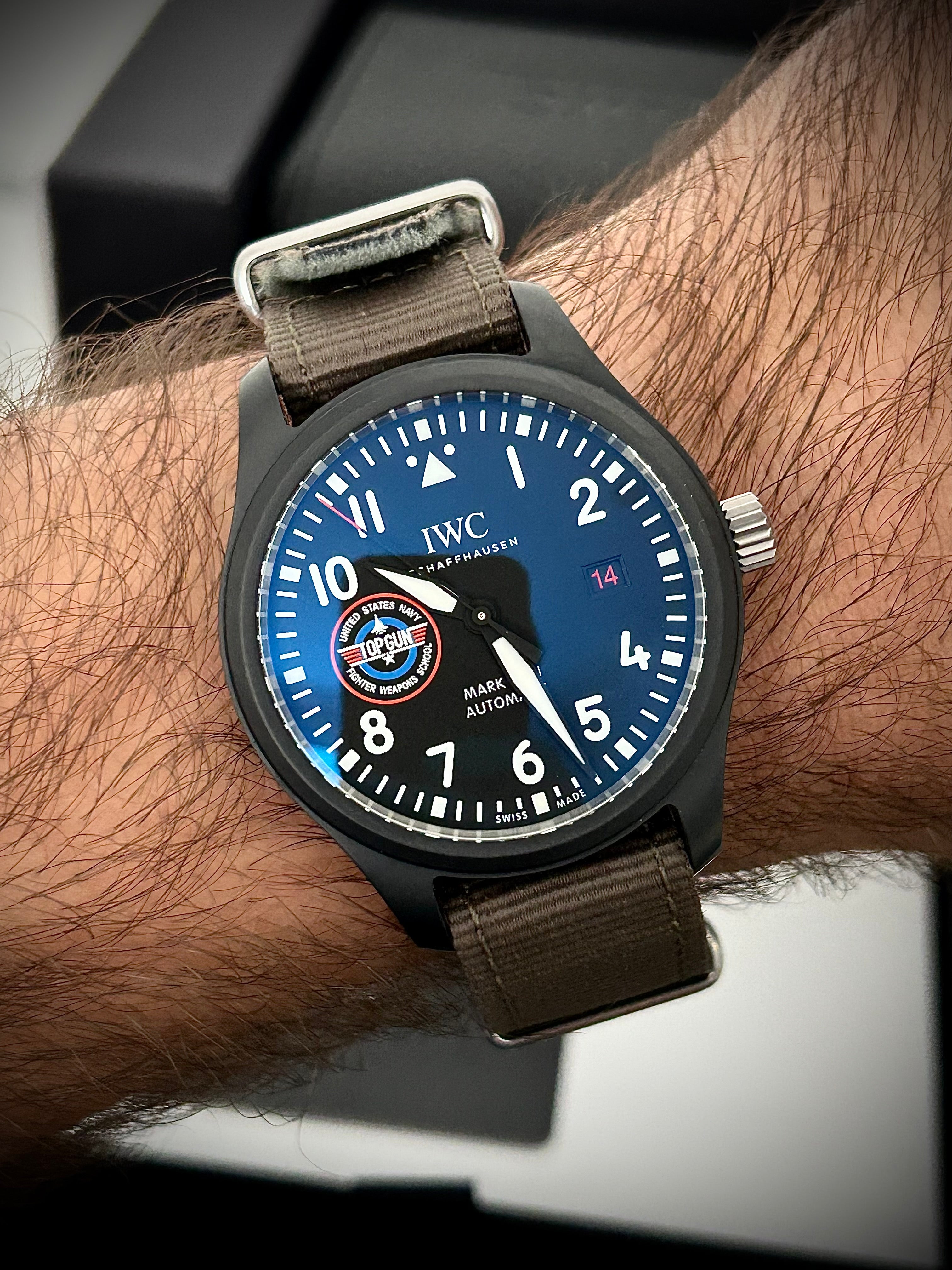 2022 IWC PILOTS WATCH MARK XVIII, TOP GUN EDITION, “SFTI” IW324712, FULL SET, INC GST