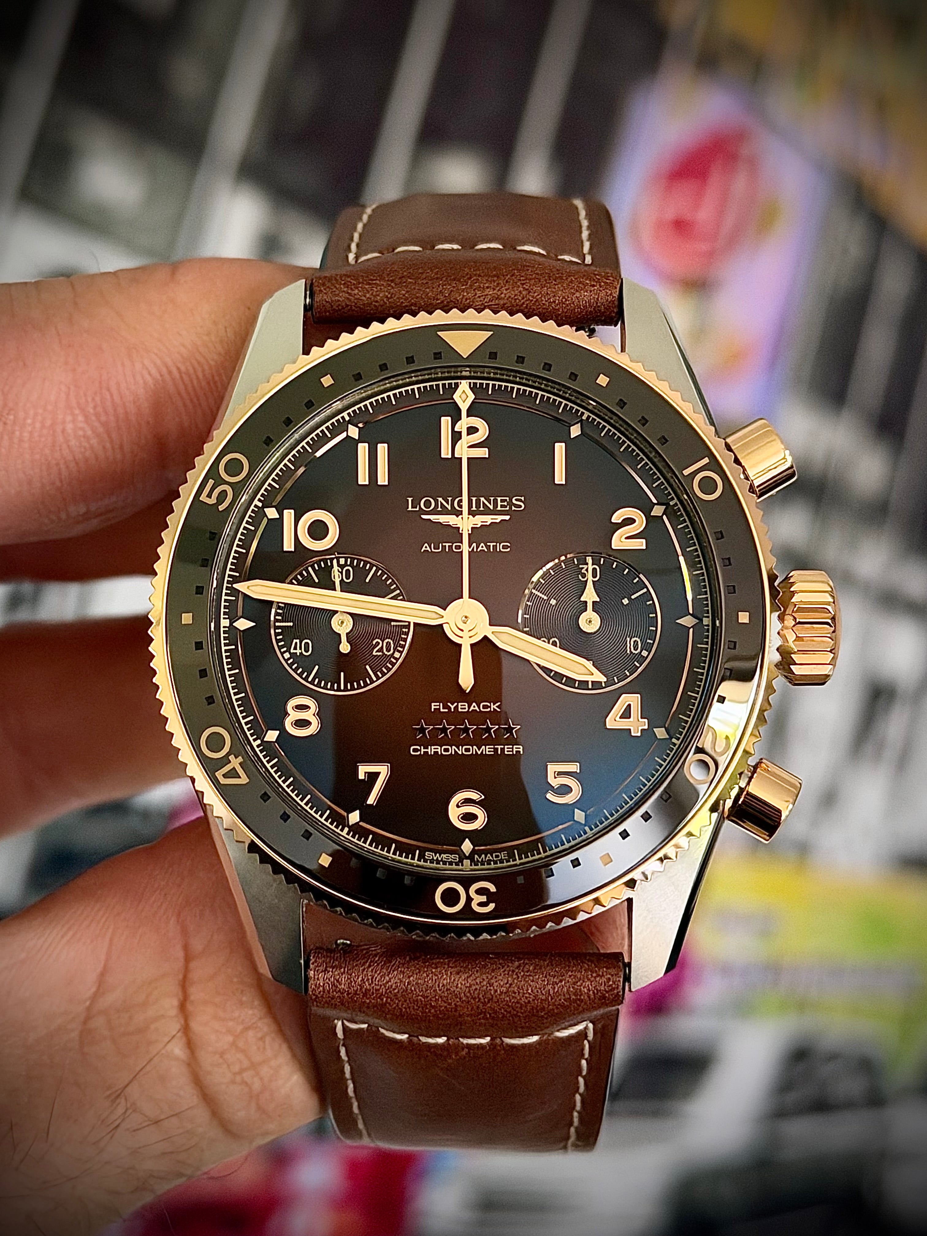 2025 LONGINES SPIRIT FLYBACK CHRONOGRAPH, L3.821.5.59.2, FULL SET, INC GST