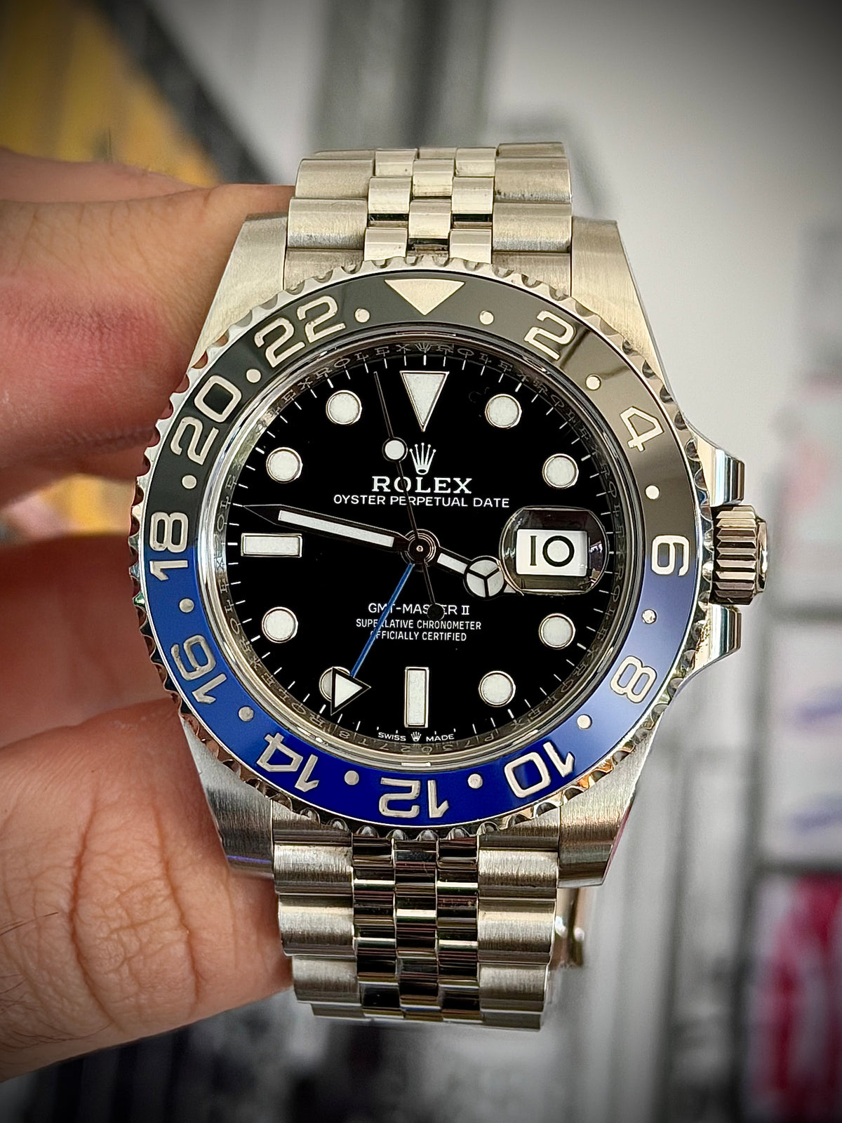 2020 ROLEX GMT-MASTER II “BATGIRL”, 126710BLNR, JUBILEE BRACELET, FULL SET, EXCELLENT CONDITION, INC GST