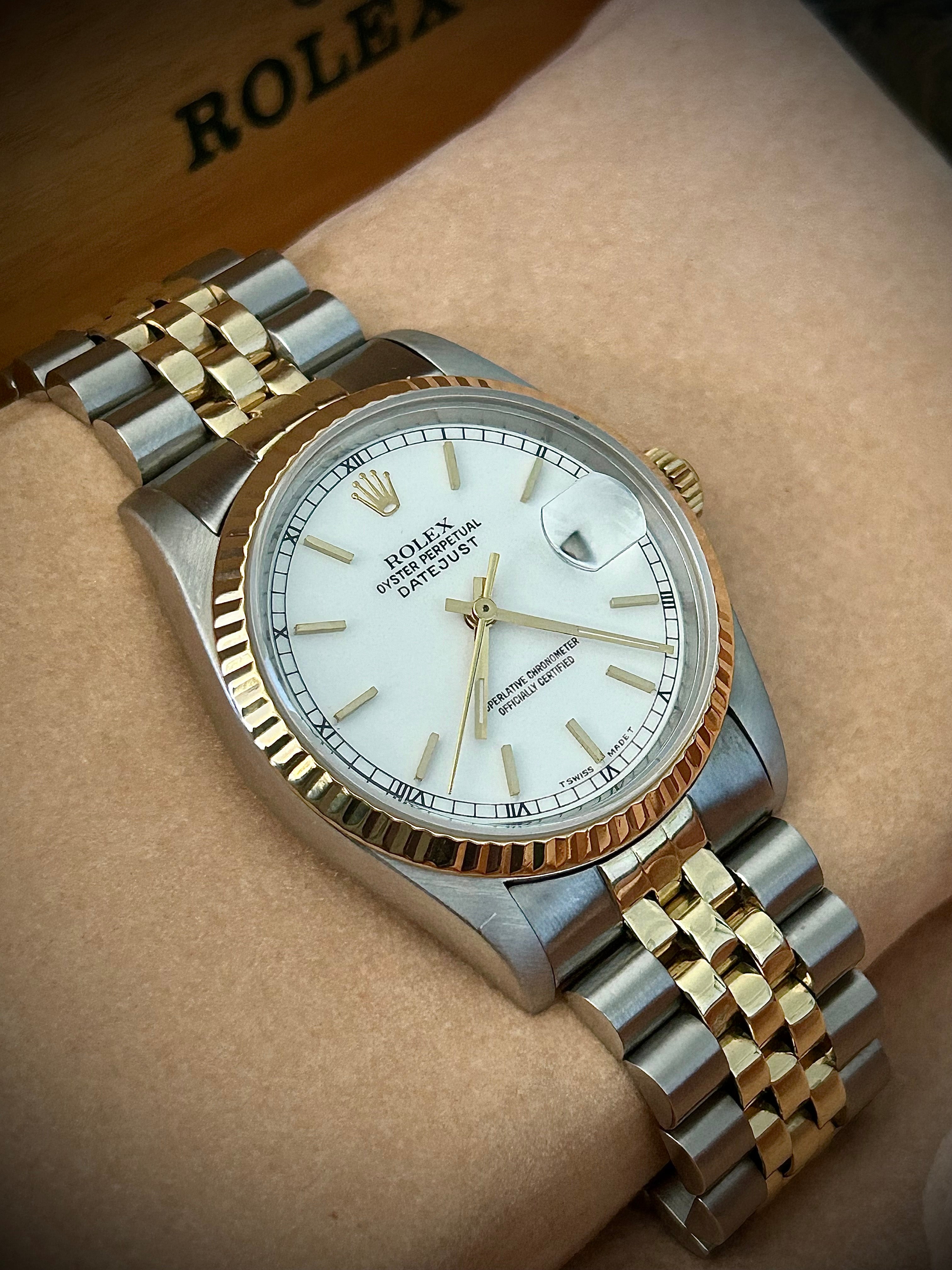 1993 ROLEX DATEJUST 36, 16233, BOX AND PAPERS, INC GST