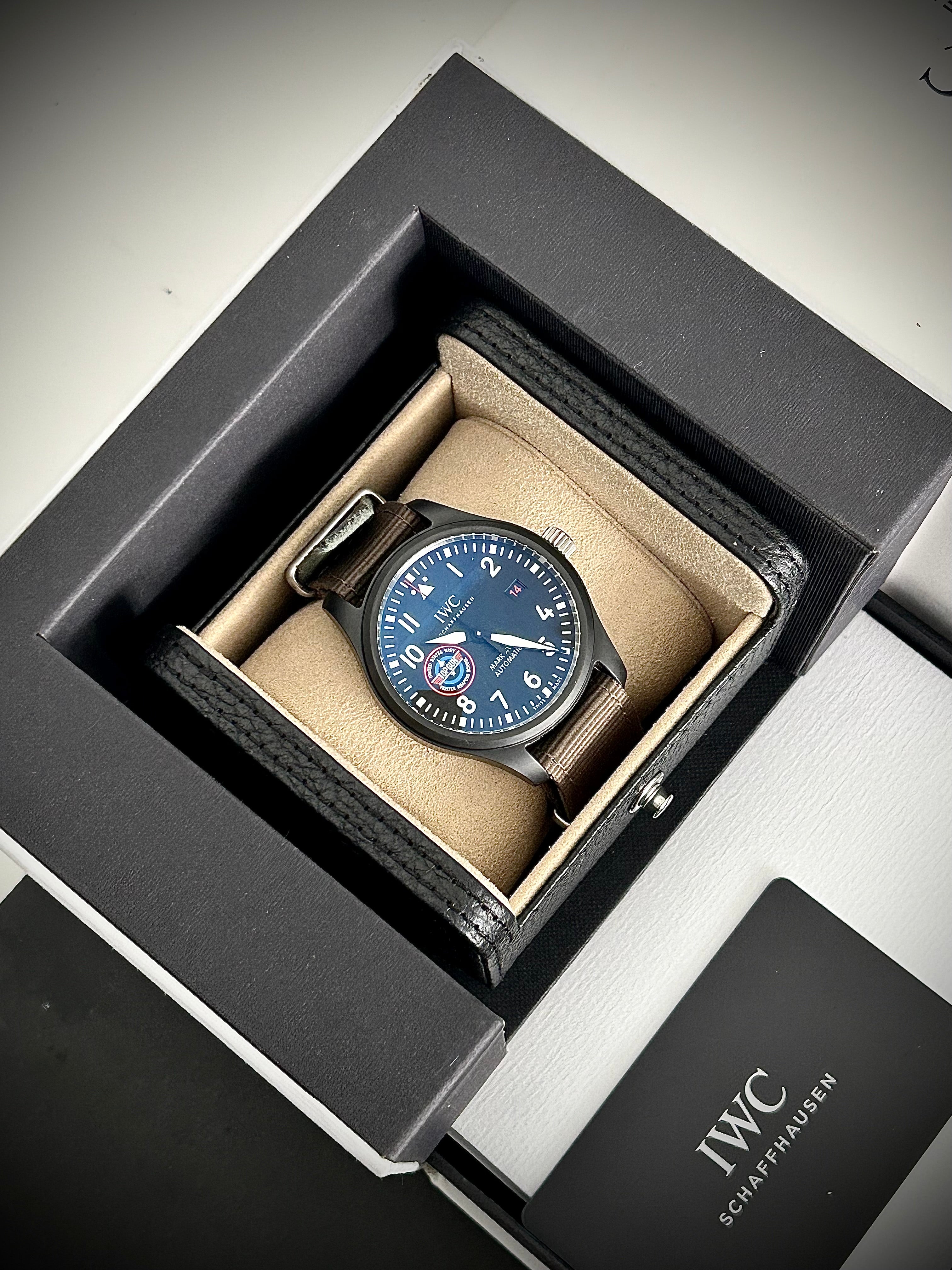 2022 IWC PILOTS WATCH MARK XVIII, TOP GUN EDITION, “SFTI” IW324712, FULL SET, INC GST