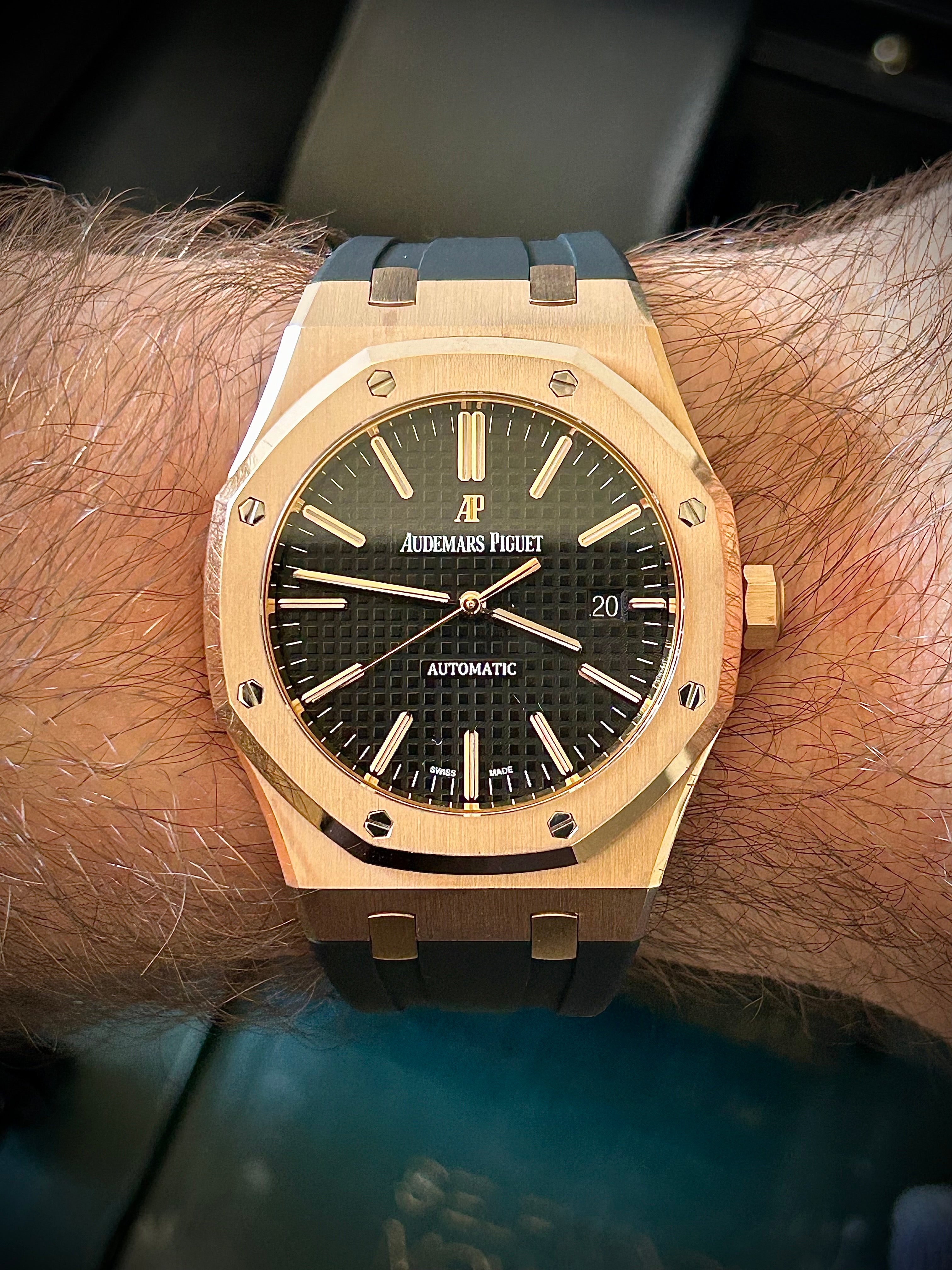 2015 AUDEMARS PIGUET ROYAL OAK, 15400OR, FULL SET, INC GST