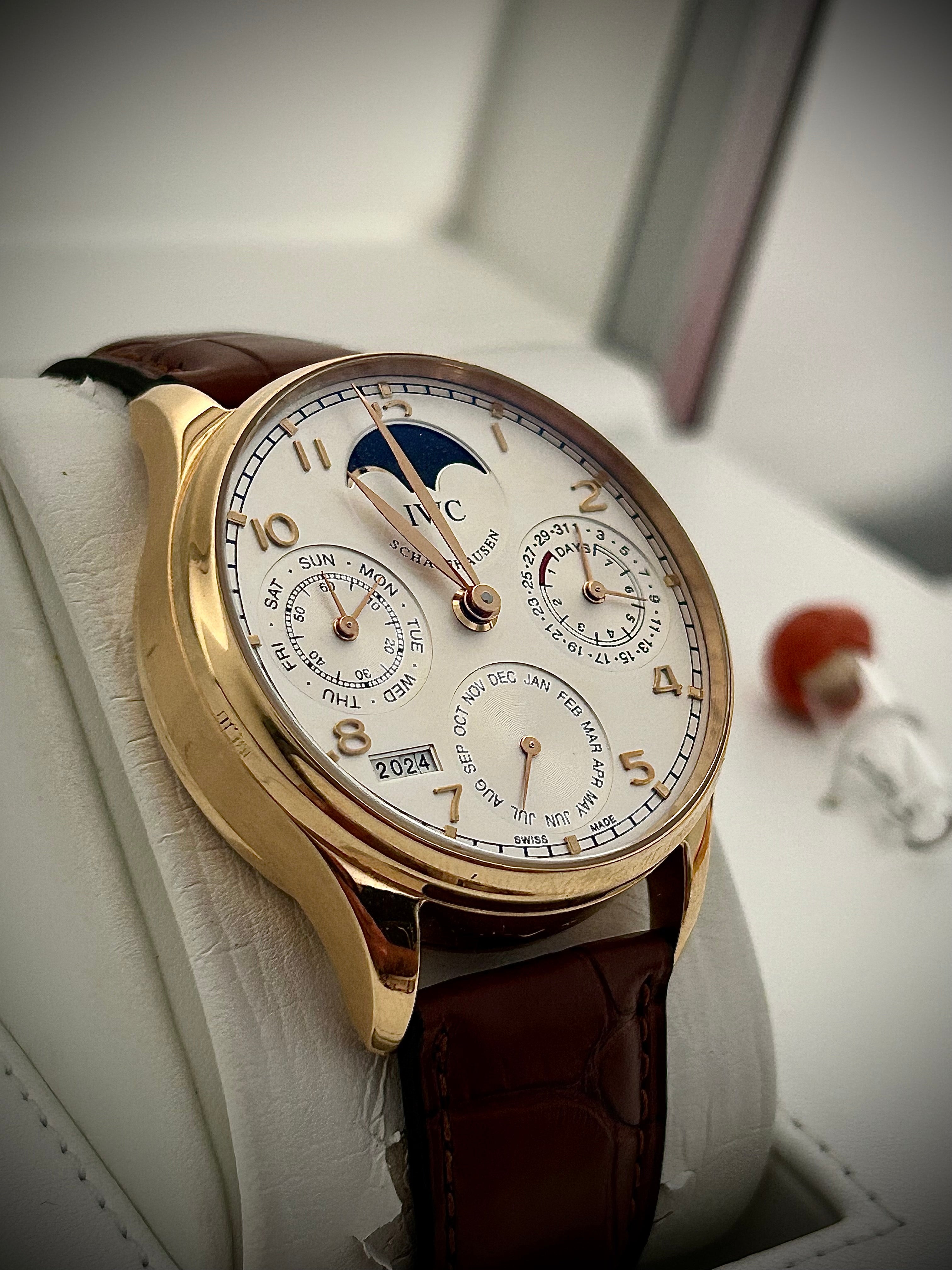 2008 IWC PORTUGUESE PERPETUAL CALENDAR, FULL SET, INC GST