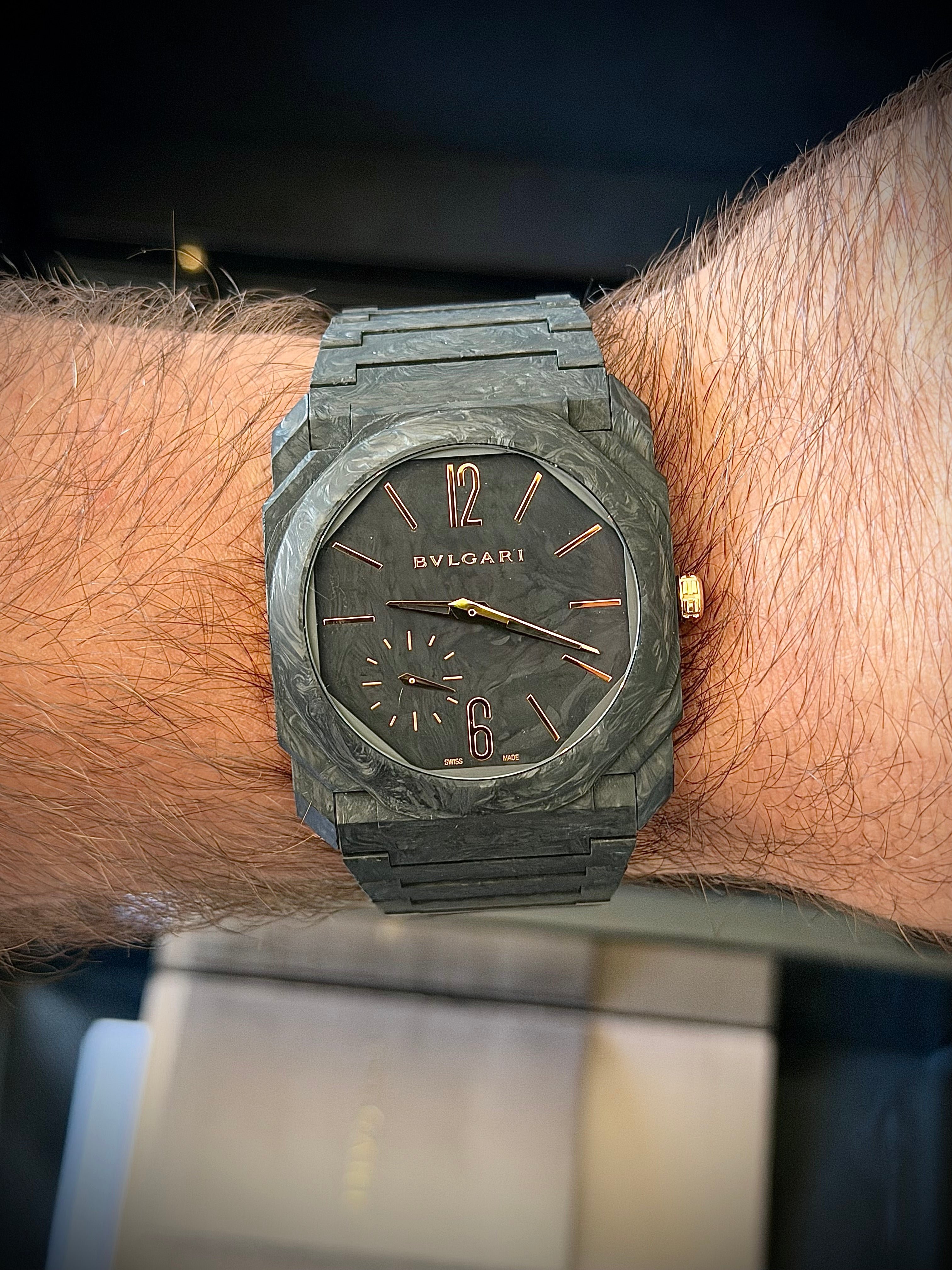 2023 BVLGARI OCTO FINISSIMO CARBON GOLD, 103779, FULL SET, INC GST