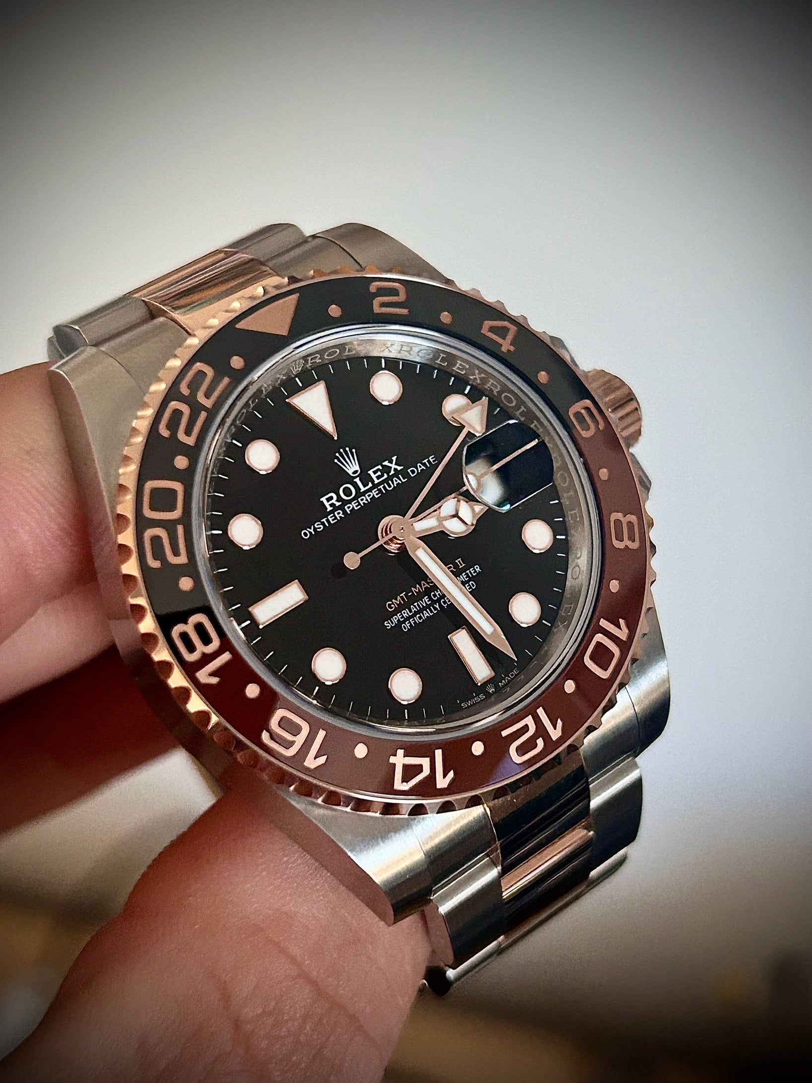 2022 ROLEX GMT MASTER II, ROOTBEER, 126711CHNR, FULL SET, INC GST