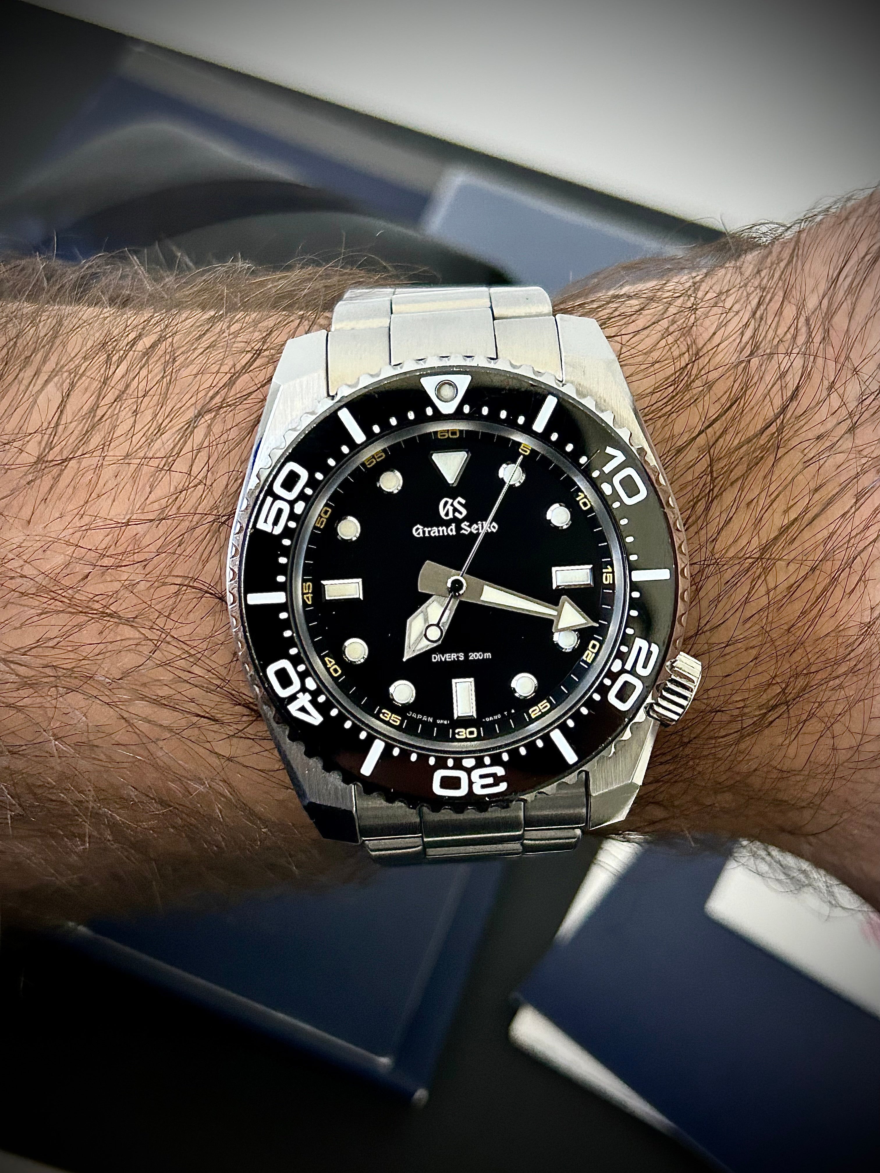 GRAND SEIKO QUARTZ DIVER, SBGX335, WATCH AND PAPERS, INC GST