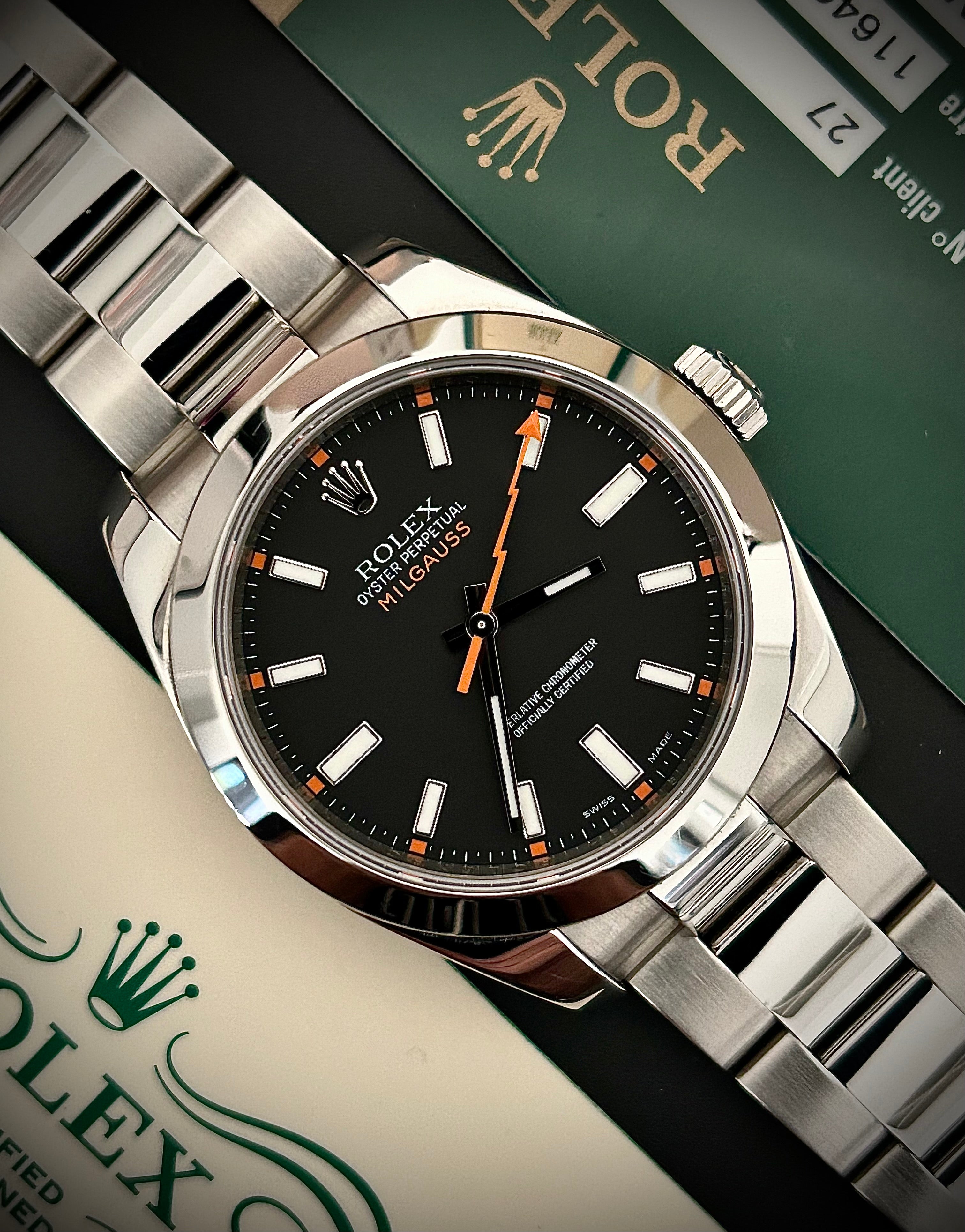 2008 ROLEX MILGAUSS, 116400, FULL SET, INC GST