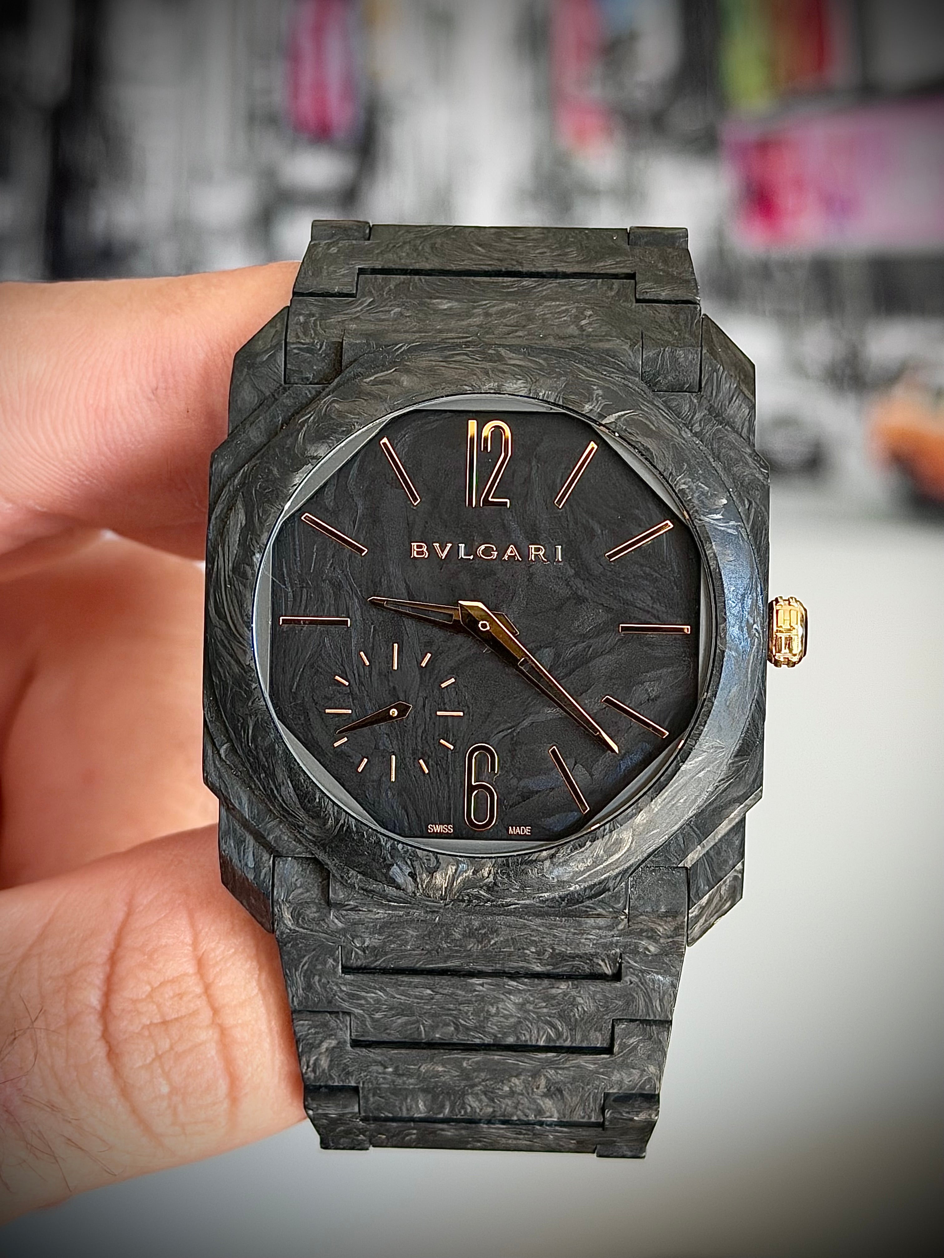 2023 BVLGARI OCTO FINISSIMO CARBON GOLD, 103779, FULL SET, INC GST