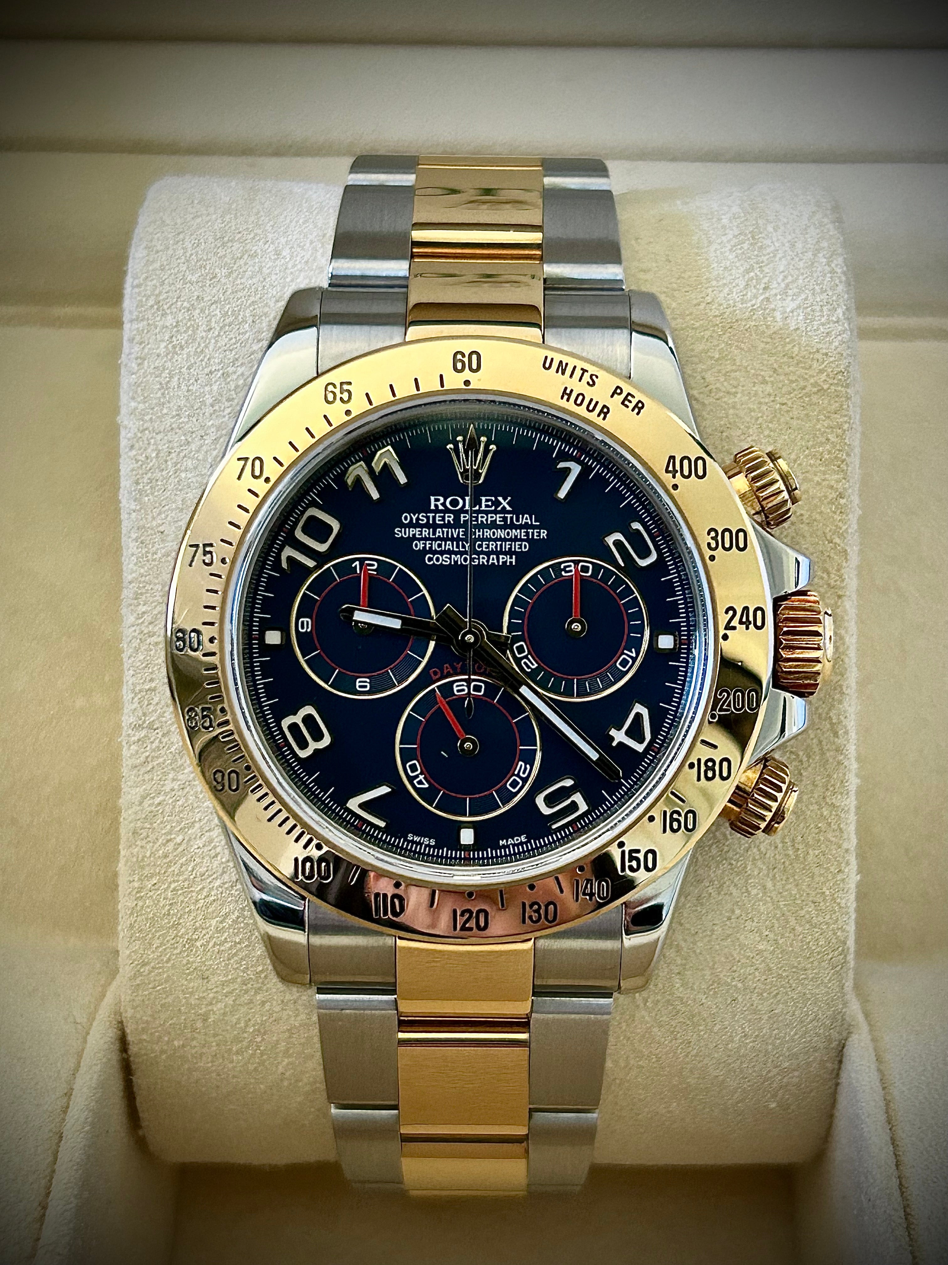 2017 ROLEX COSMOGRAPH DAYTONA, BLUE MASERATI DIAL 116523, FULL SET, INC GST