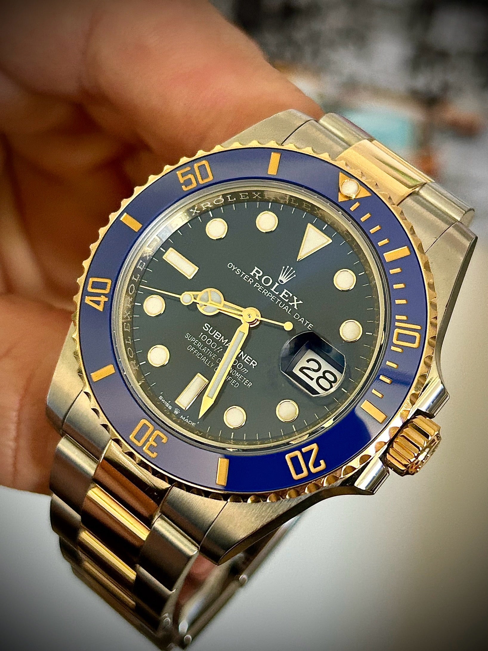 2021 ROLEX SUBMARINER BLUESY 126613LB, FULL SET, INC GST