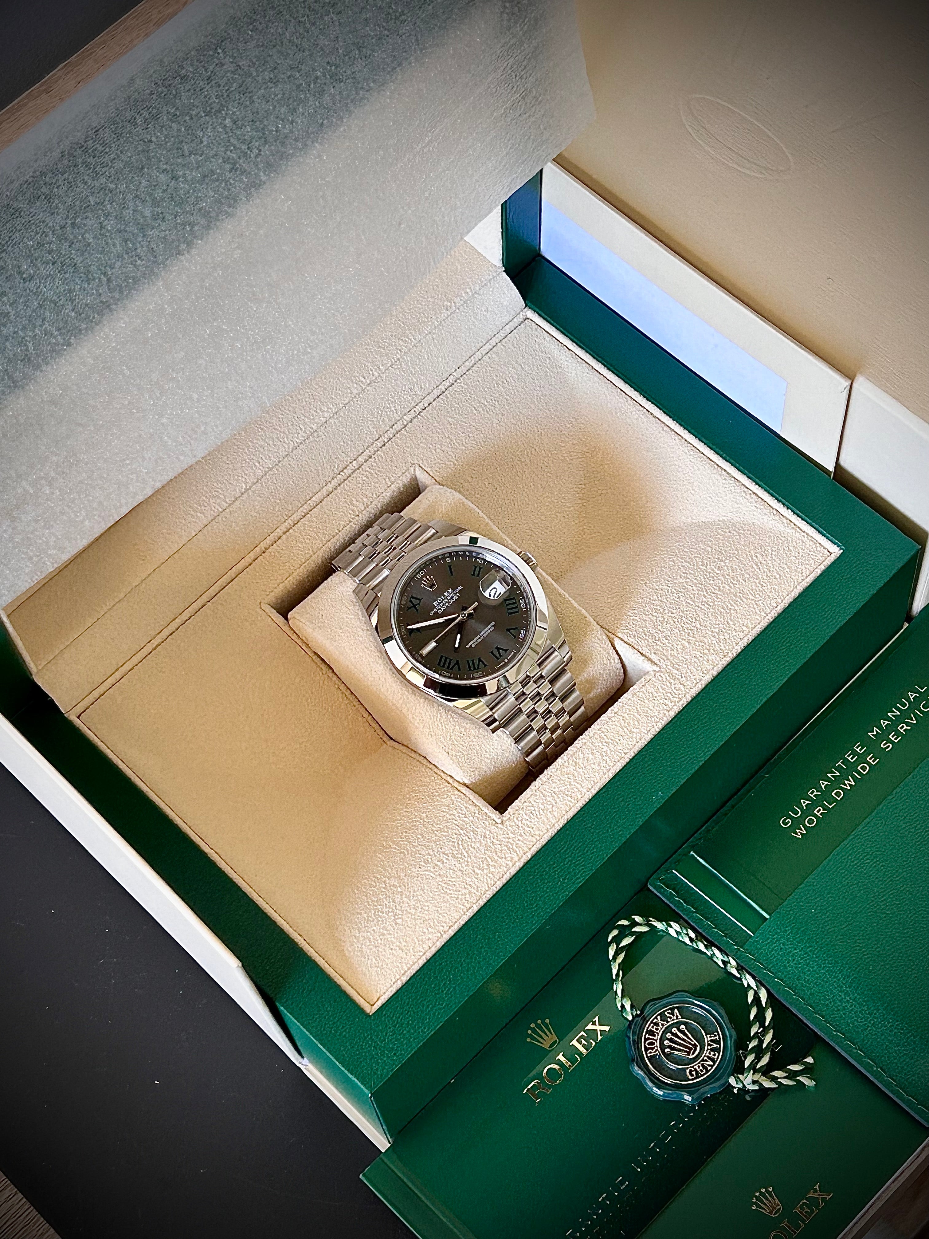 2024 ROLEX DATEJUST 41 WIMBLEDON, 126300, FULL SET, INC GST