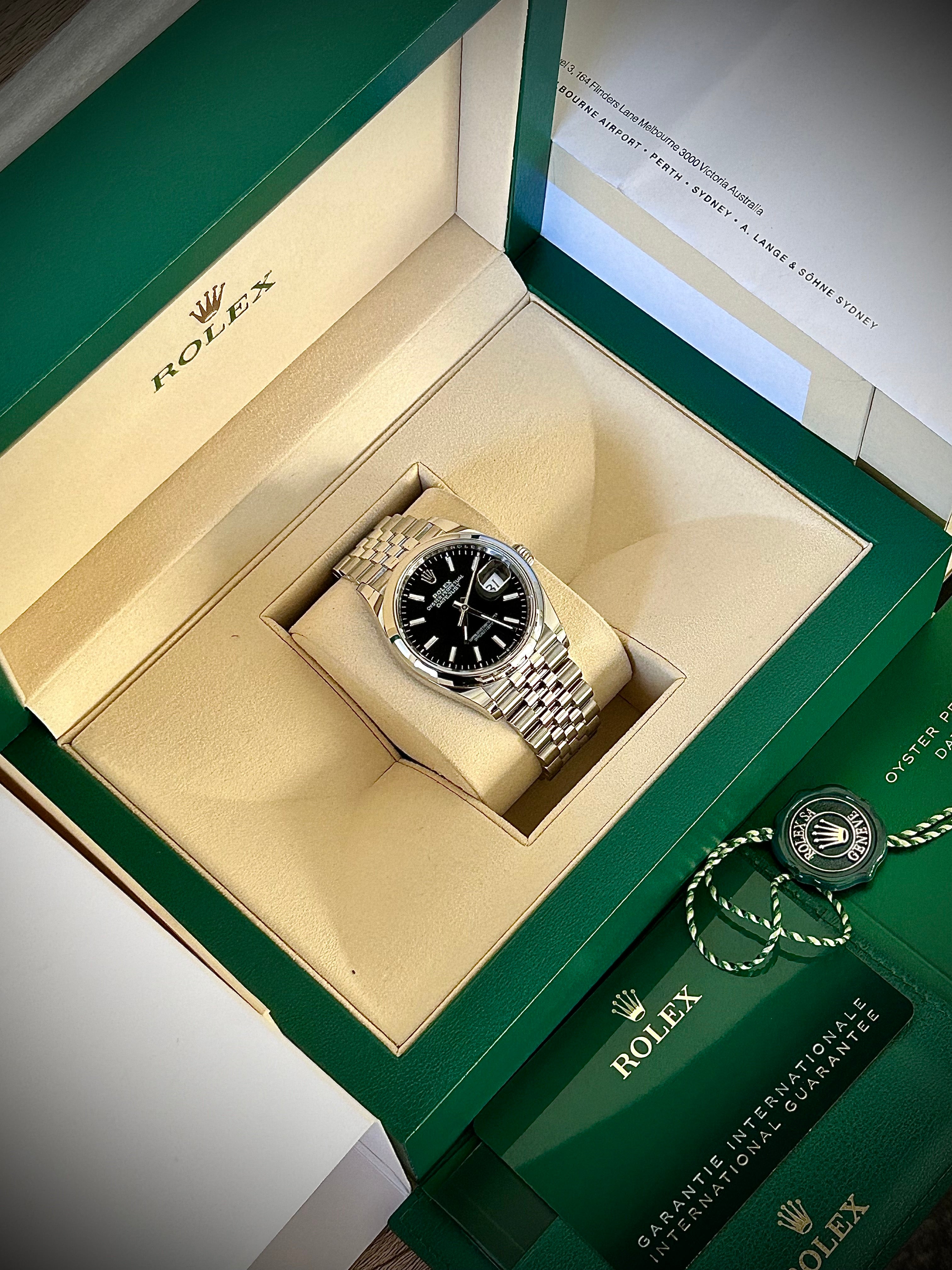 2024 ROLEX DATEJUST 36, SMOOTH, JUBILEE, 126200, FULL SET, INC GST