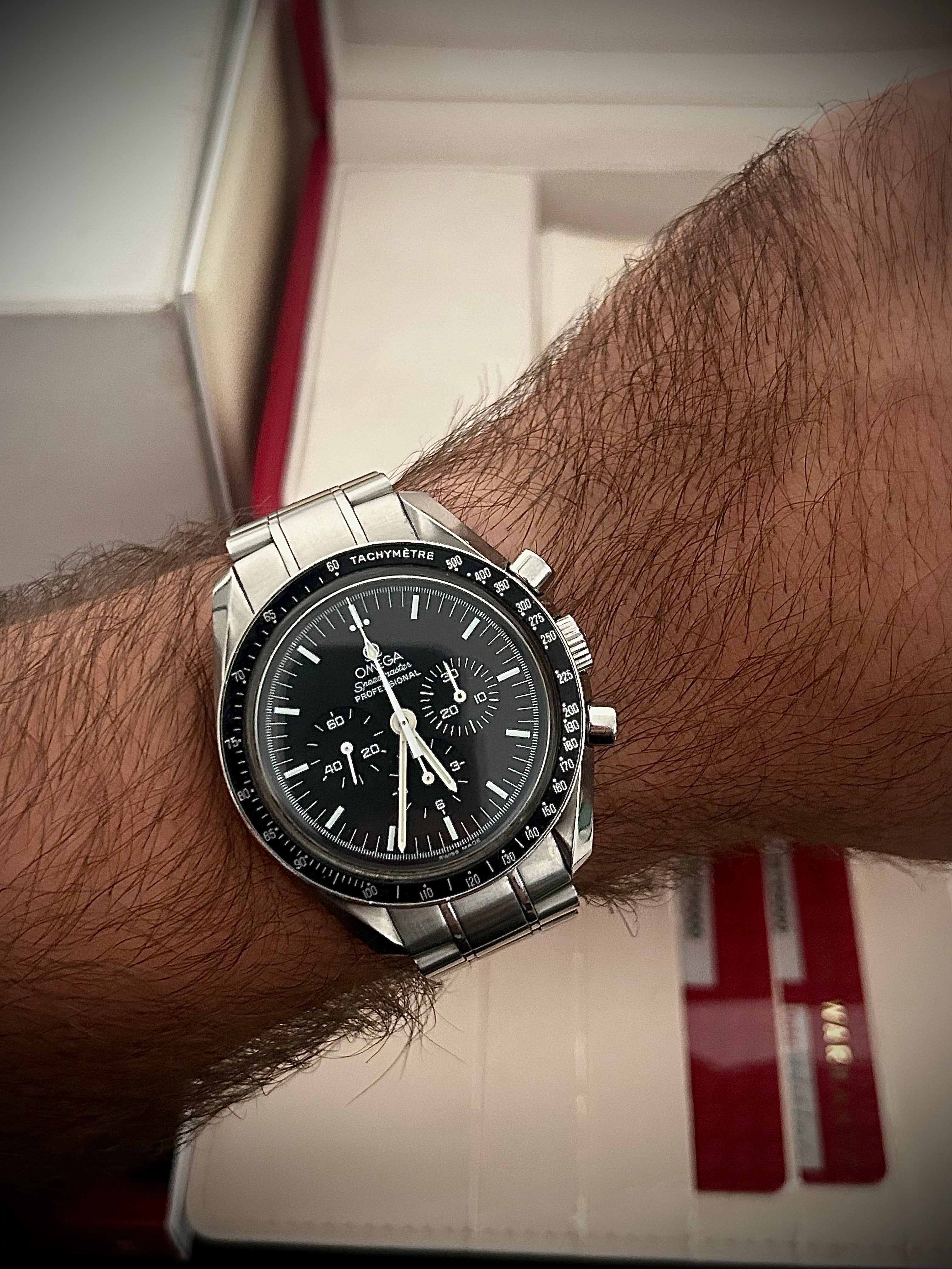 2006 OMEGA SPEEDMASTER PROFESSIONAL, FULL SET, INC GST