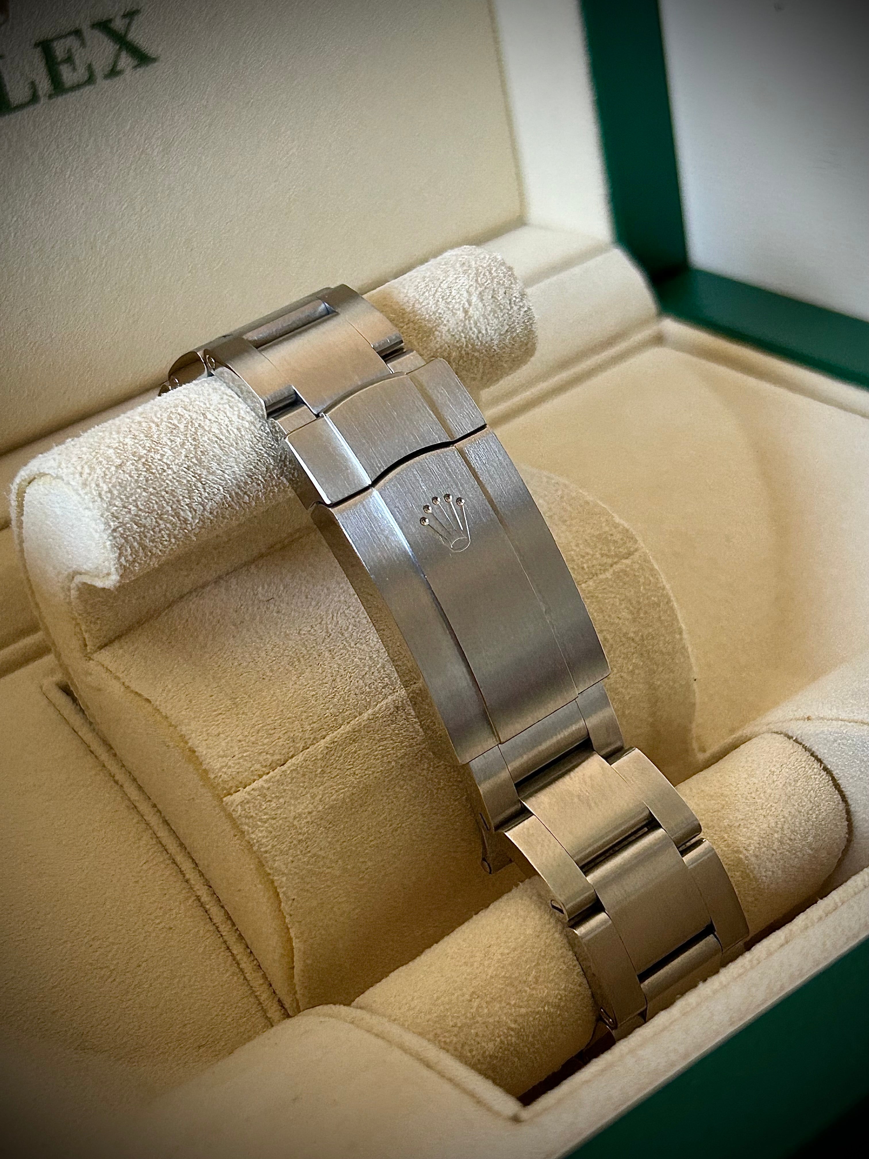 2019 ROLEX OYSTER PERPETUAL 39 BLACK DIAL, 114300, FULL SET, INC GST