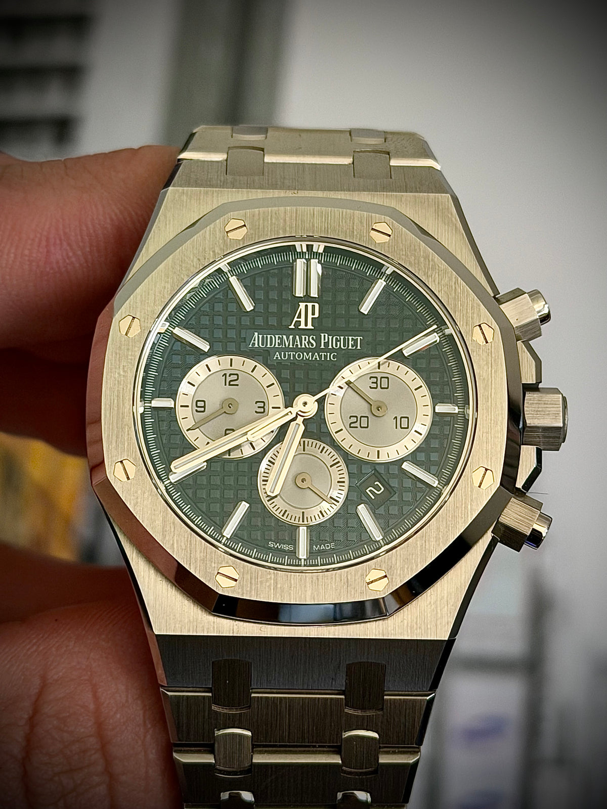 2020 AUDEMARS PIGUET ROYAL OAK SELFWINDING CHRONOGRAPH, 26331ST.OO.1220ST.01, BLUE DIAL, FULL SET, MINT CONDITION, INC GST