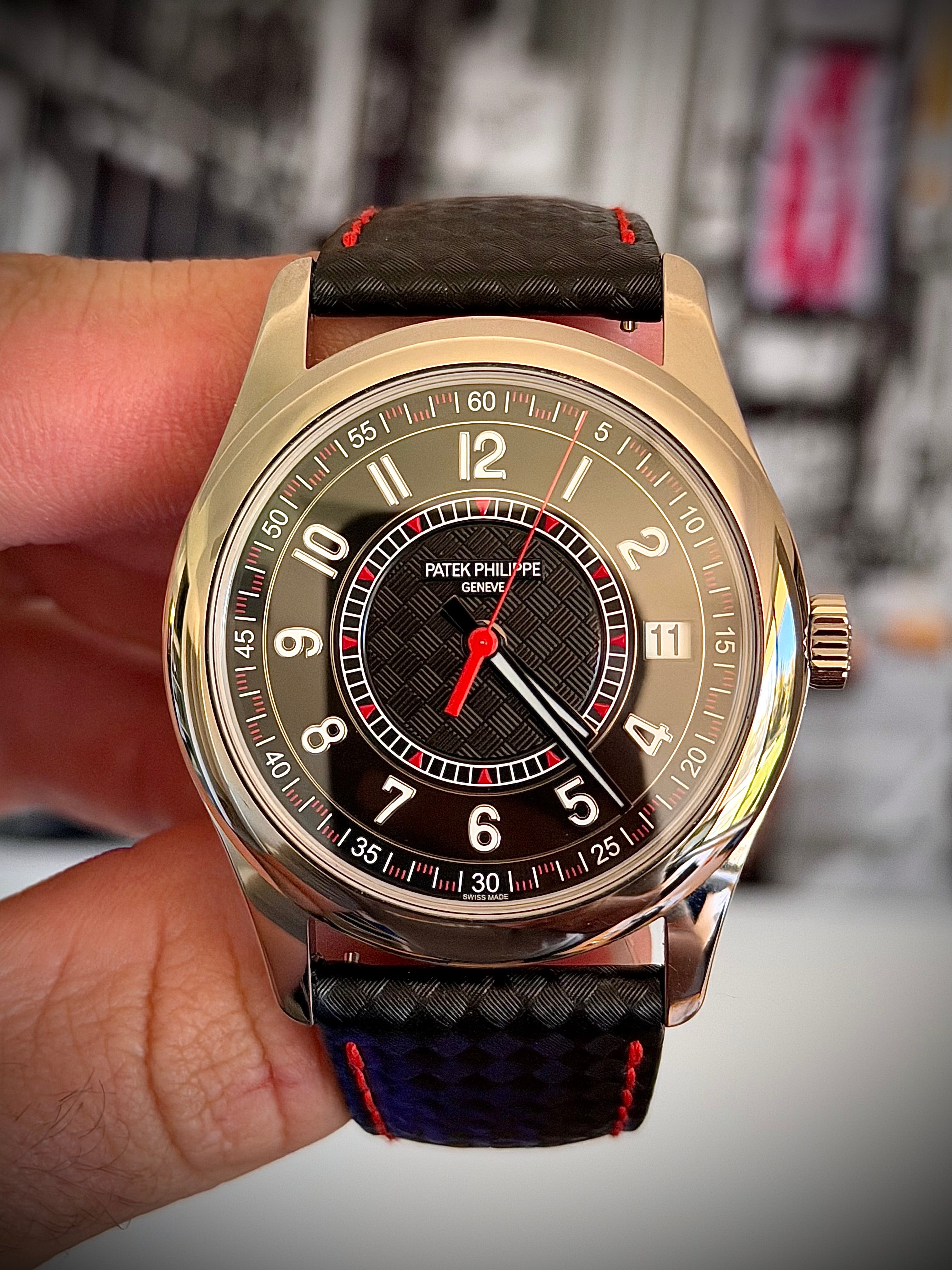 2025 PATEK PHILIPPE CALATRAVA 6007G, BLACK & RED, FULL SET, INC GST