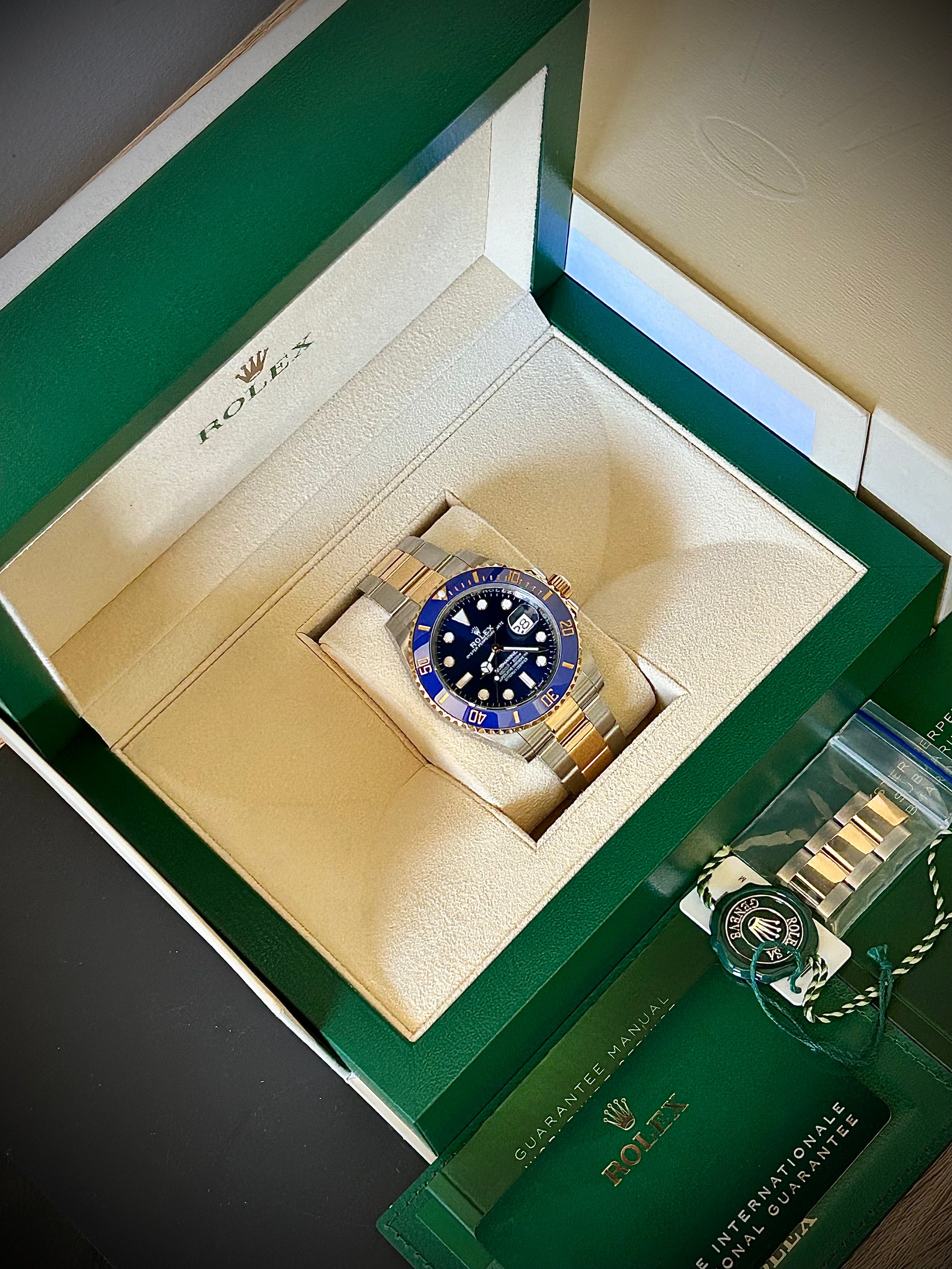 2021 ROLEX SUBMARINER BLUESY 126613LB, FULL SET, INC GST