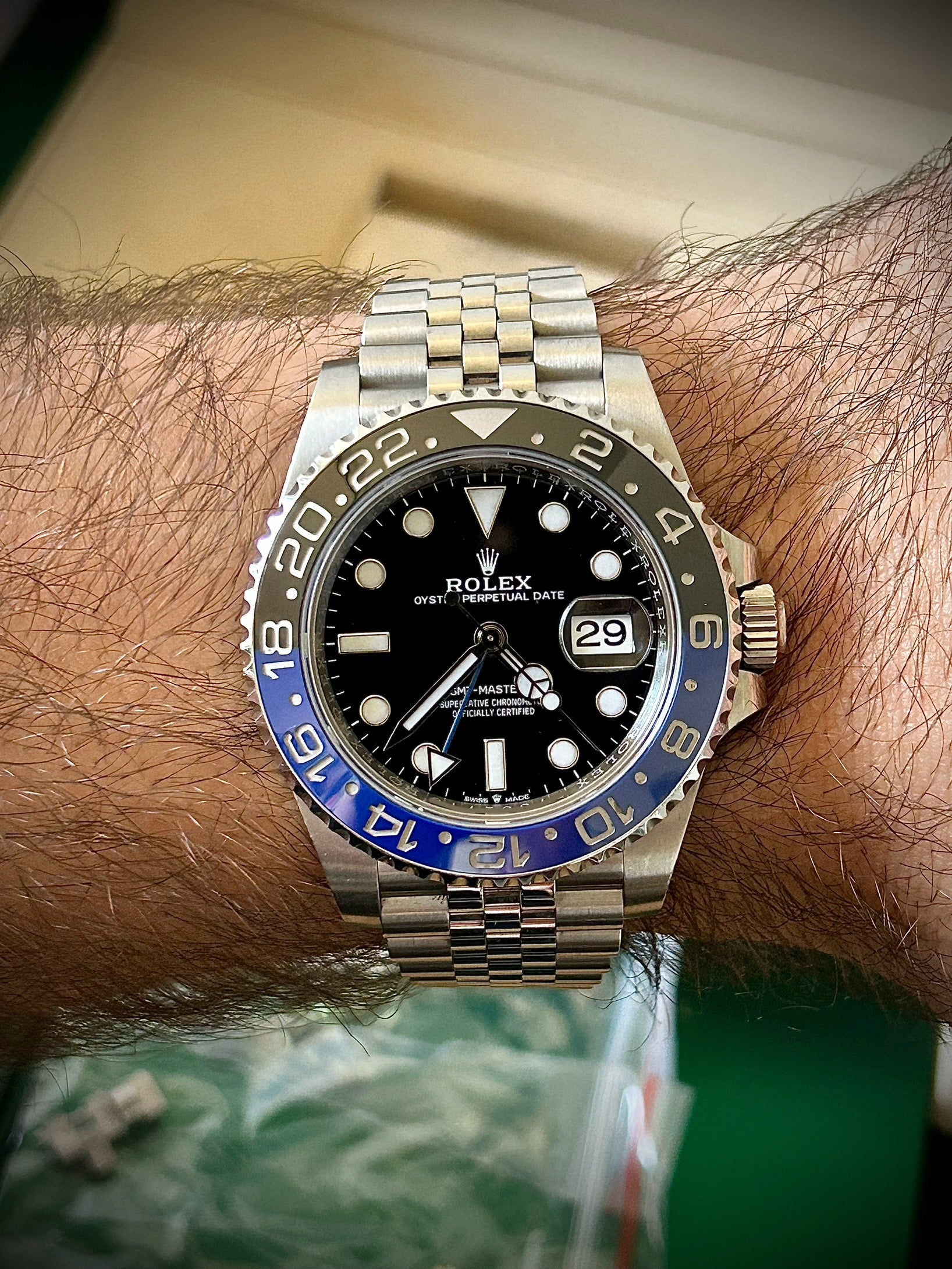 2021 ROLEX GMT MASTER II, BATGIRL, 126710BLNR, FULL SET, INC GST