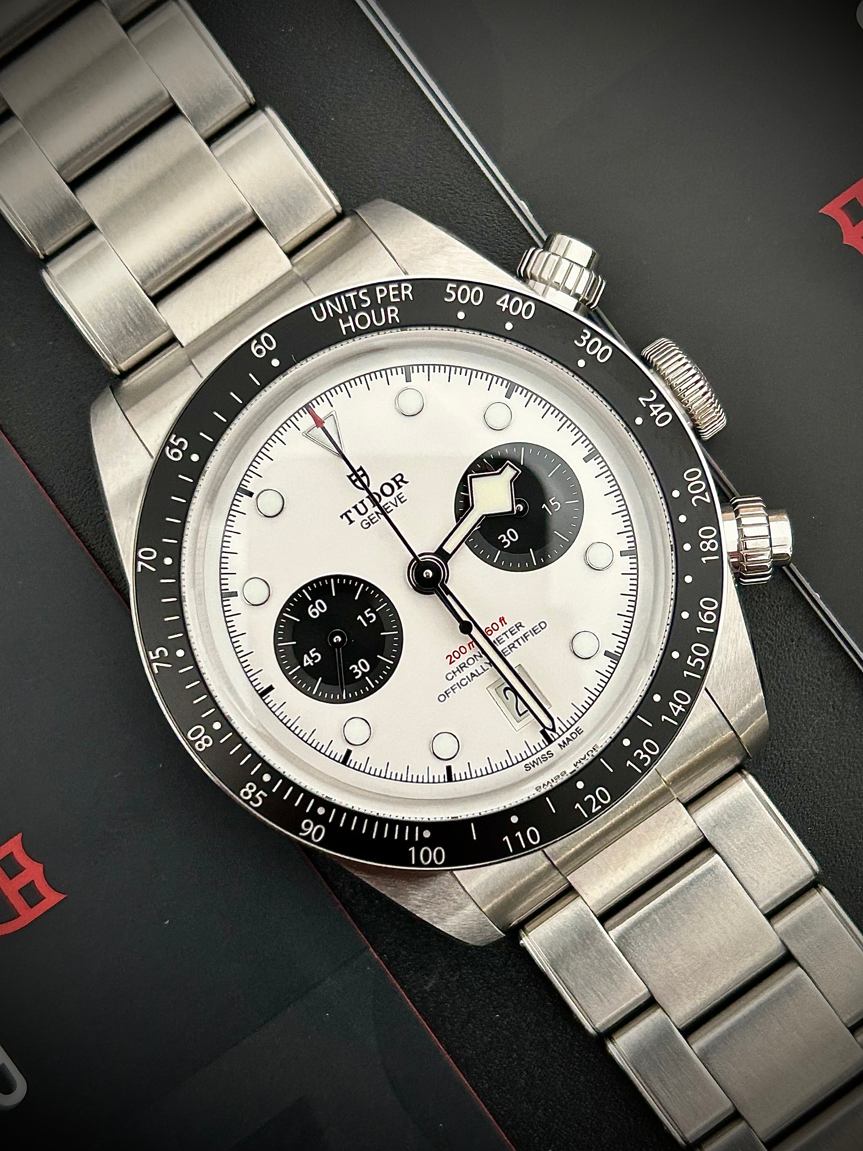 2021 TUDOR BLACK CHRONO “PANDA”, FULL SET, INC GST