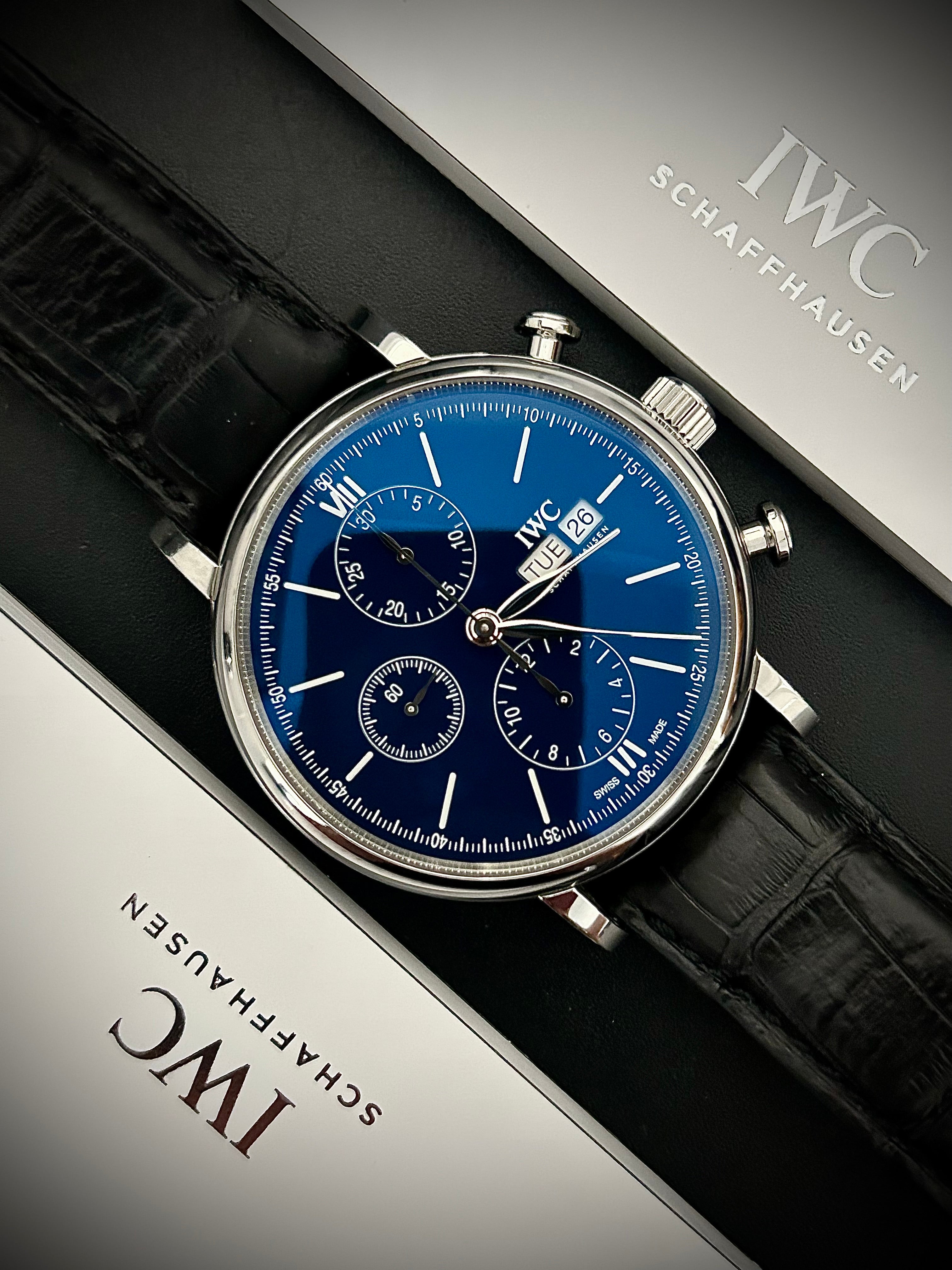 2018 IWC PORTOFINO CHRONOGRAPH 150 YEAR ANNIVERSARY, FULL SET, INC GST