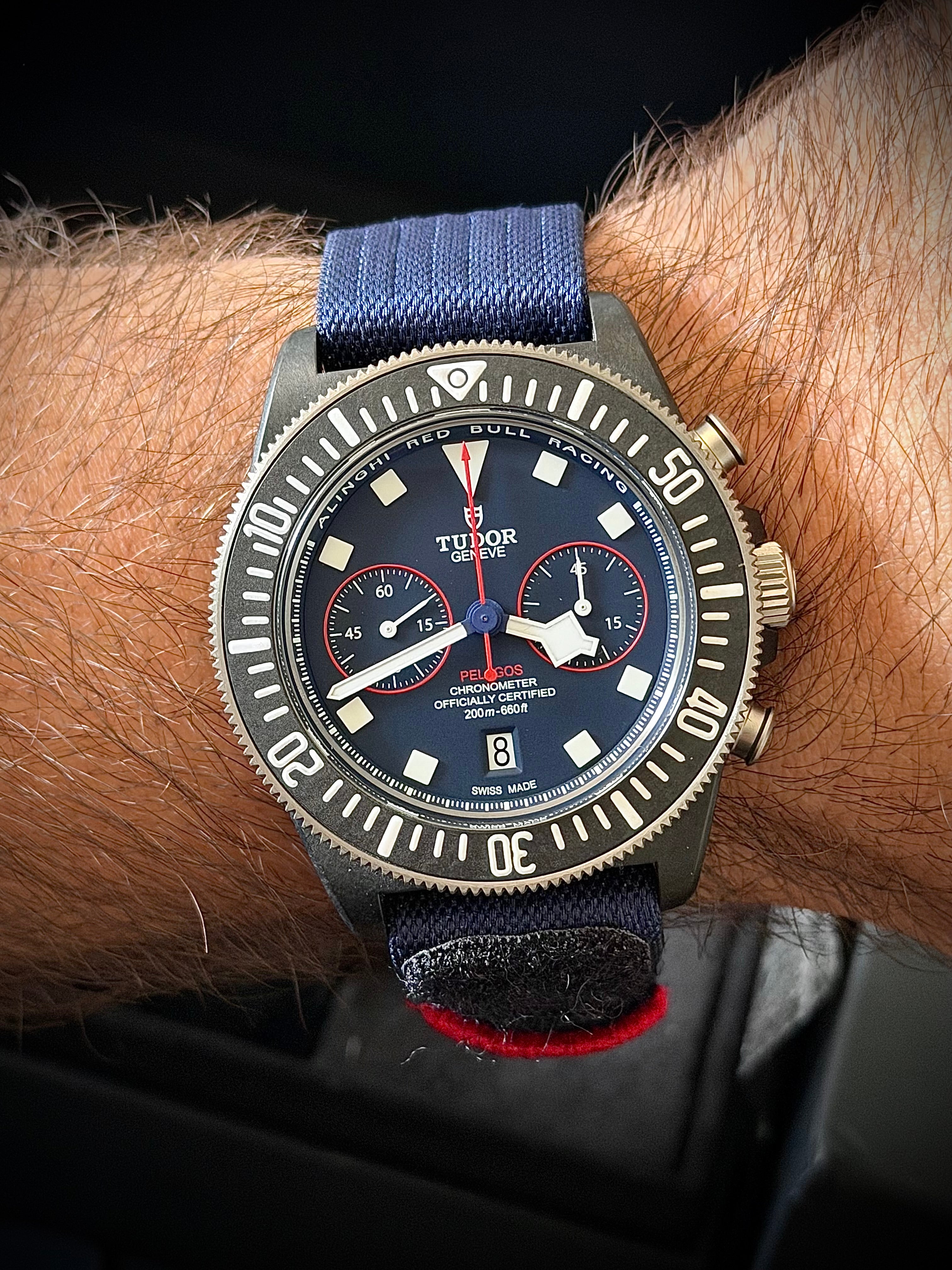 2025 TUDOR PELAGOS FXD CHRONO RED BULL RACING, FULL SET, INC GST