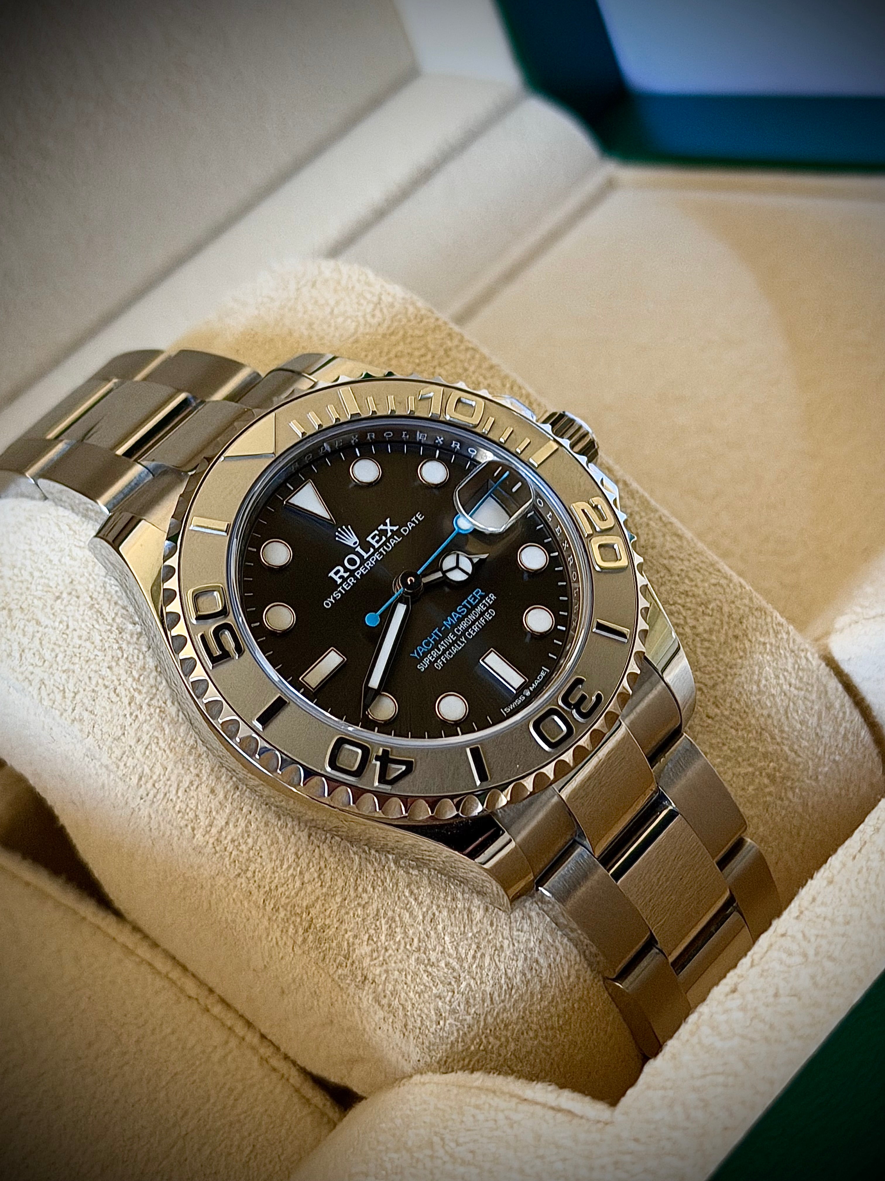 2024 ROLEX YACHT-MASTER 37, 268622, RHODIUM DIAL, FULL SET, INC GST