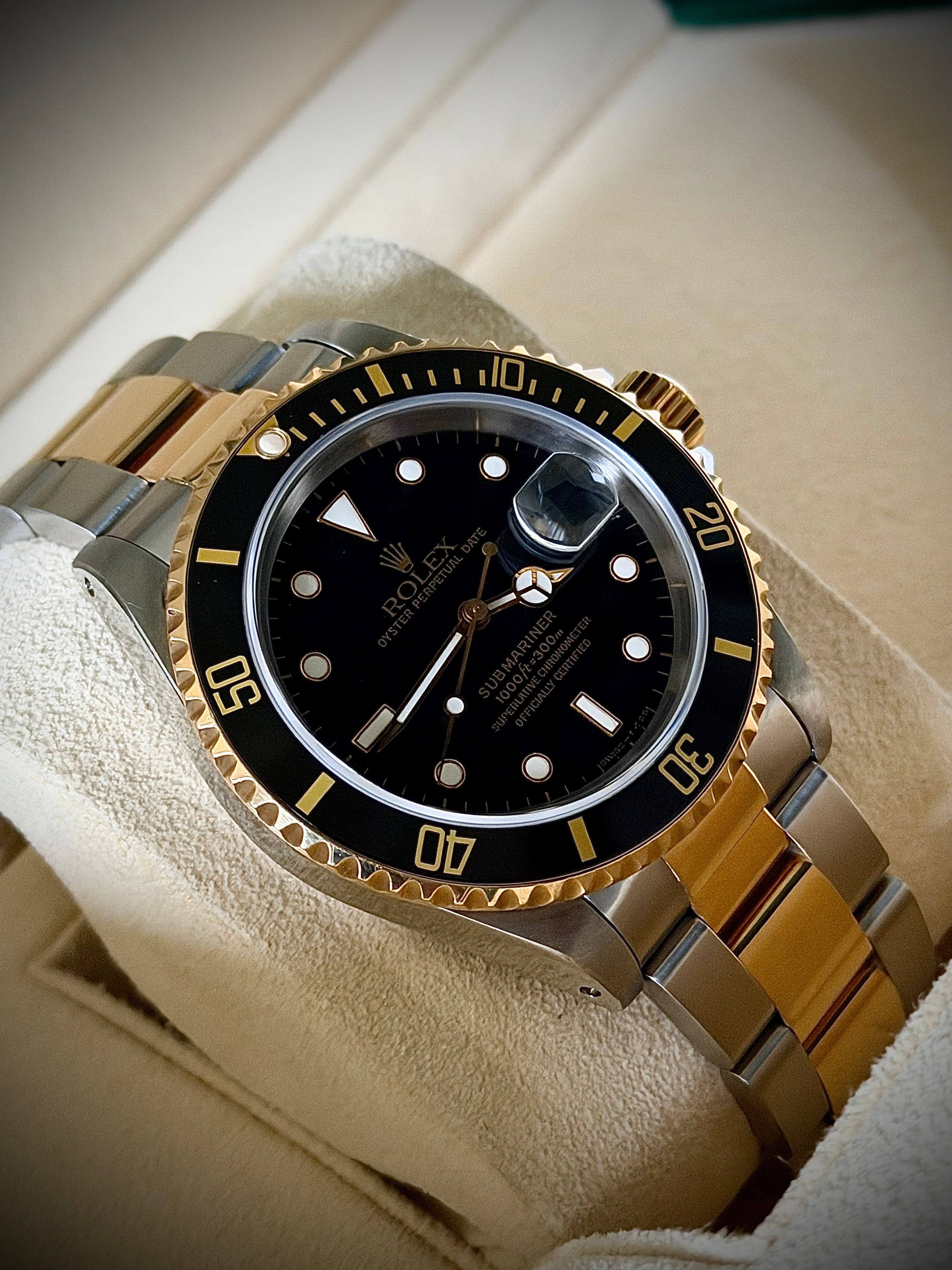 1995 ROLEX SUBMARINER DATE, 16613LN “BLACKSEY”, BOX & PAPERS, INC GST