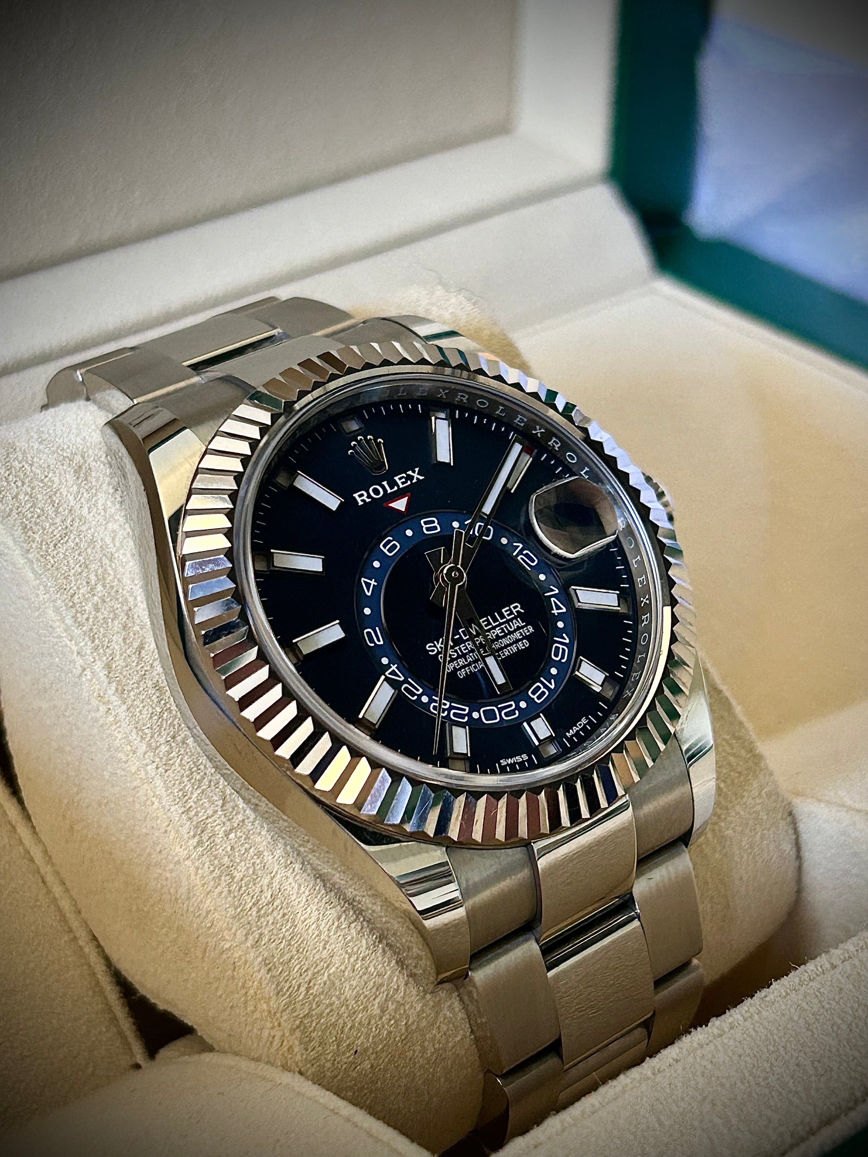 2020 ROLEX SKY DWELLER, BLUE DIAL, OYSTER, 326934, FULL SET, INC GST