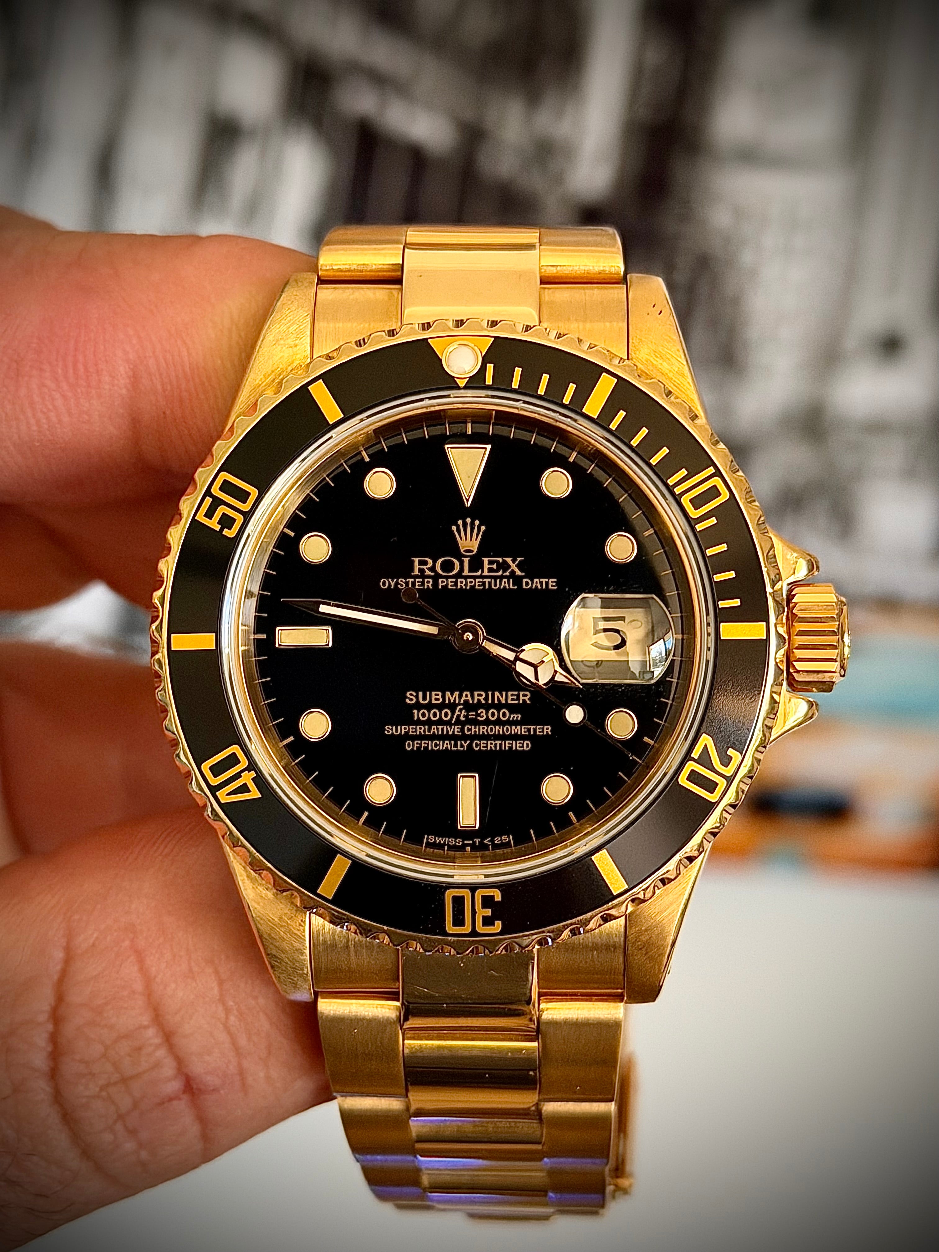 1991 ROLEX SUBMARINER, 16618, BOX & 2023 RSC SERVICE, INC GST