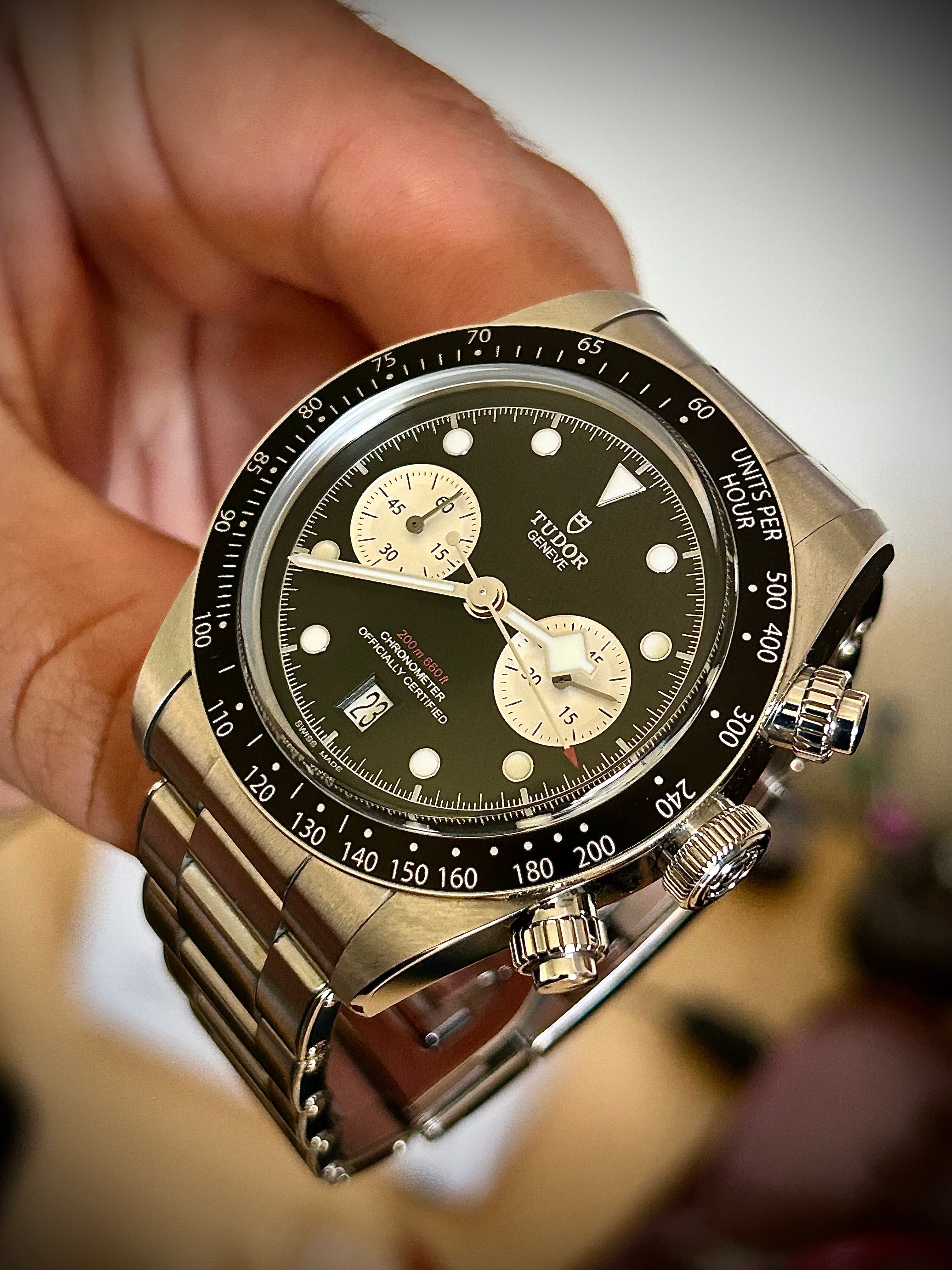 2022 TUDOR BLACK CHRONO REVERSE PANDA, FULL SET, INC GST