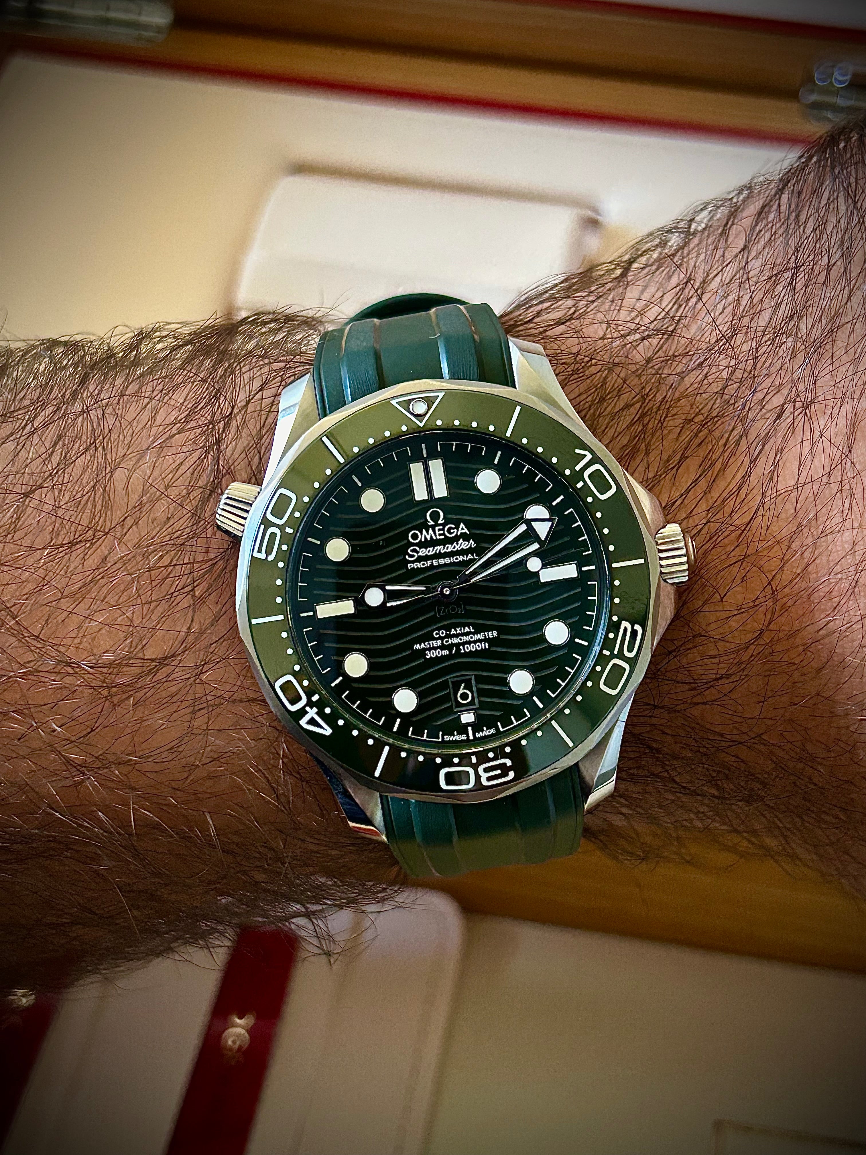 2025 OMEGA SEAMASTER 300, GREEN DIAL, FULL SET, INC GST