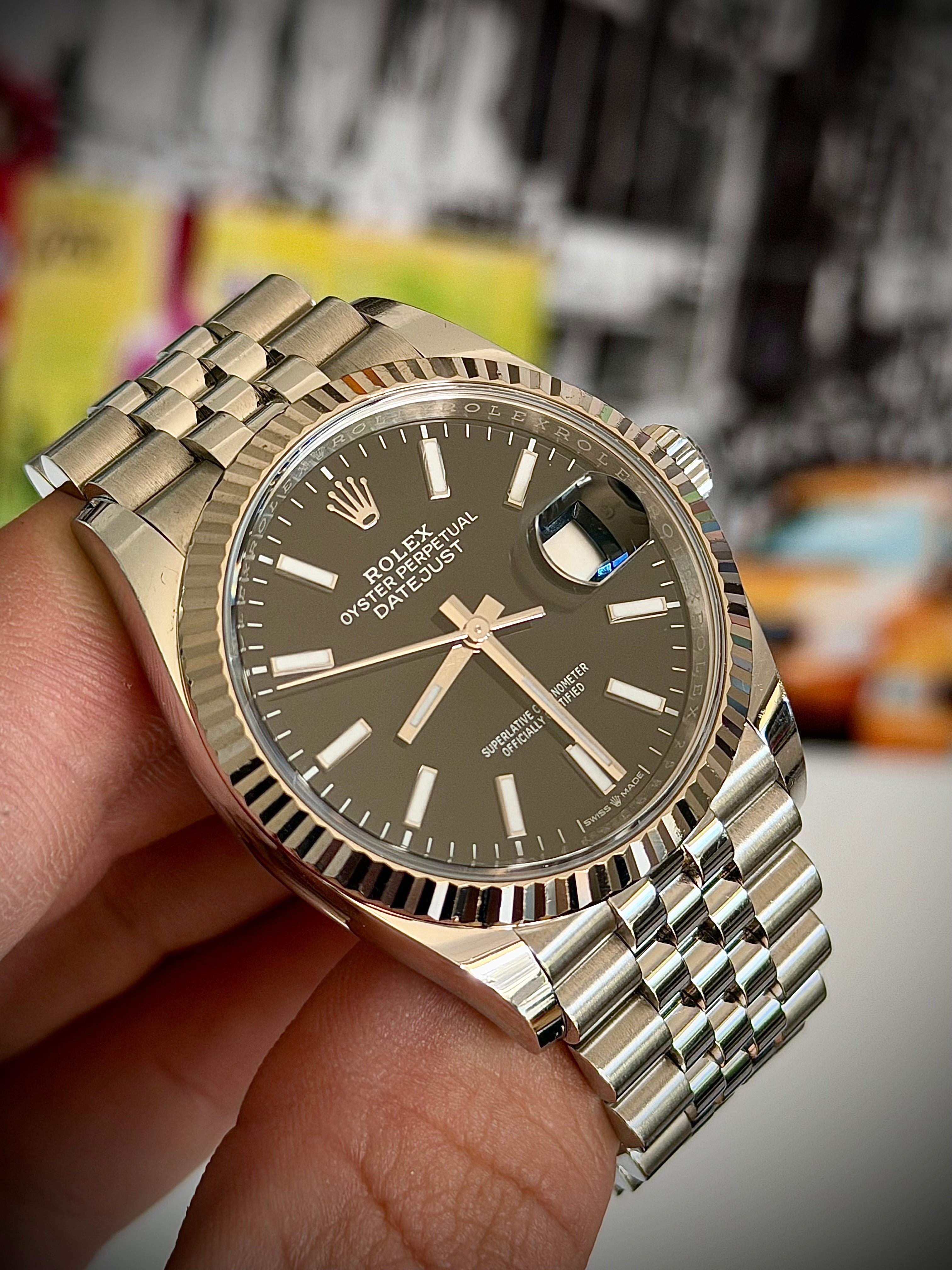 2019 ROLEX DATEJUST 36, 126234, BLACK DIAL, FULL SET, INC GST