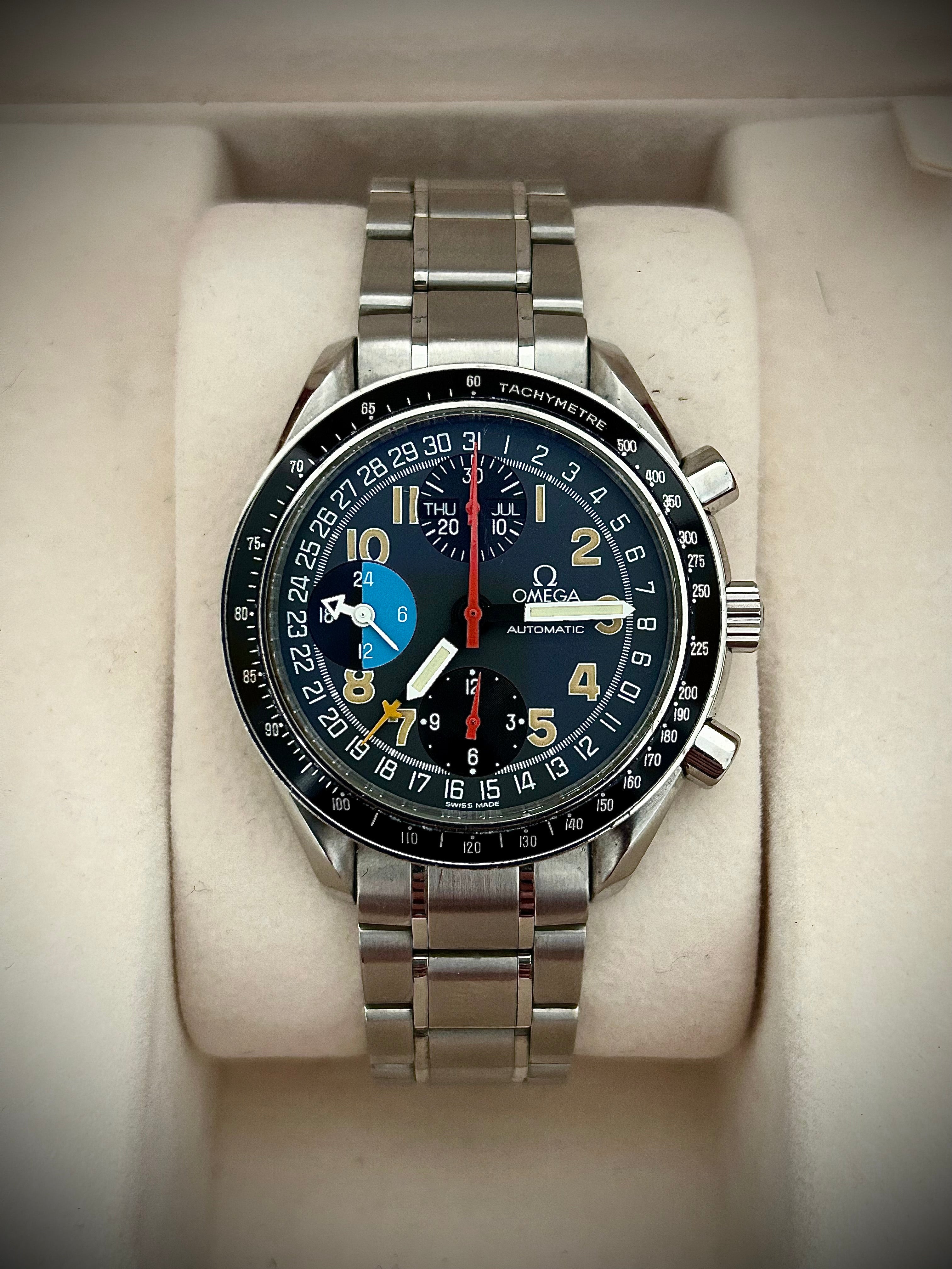 1995 OMEGA SPEEDMASTER TRIPLE DATE MK40 3520.53.00, INC GST