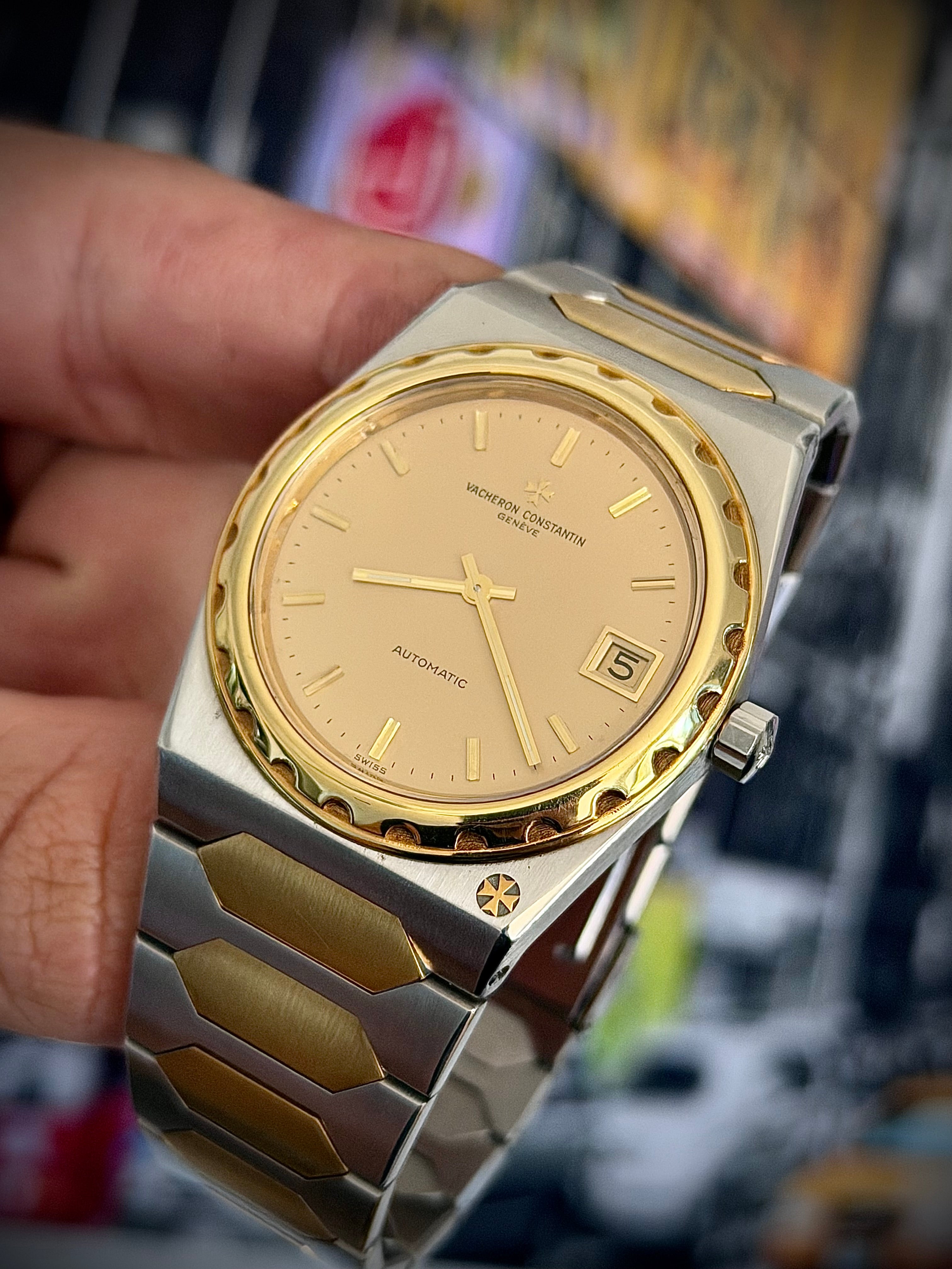 CIRCA 1982 VACHERON CONSTANTIN 222 JUMBO, 44018/411, TWO-TONE, CHAMPAGNE DIAL, LIMITED TO 100, WATCH & BOX, INC GST