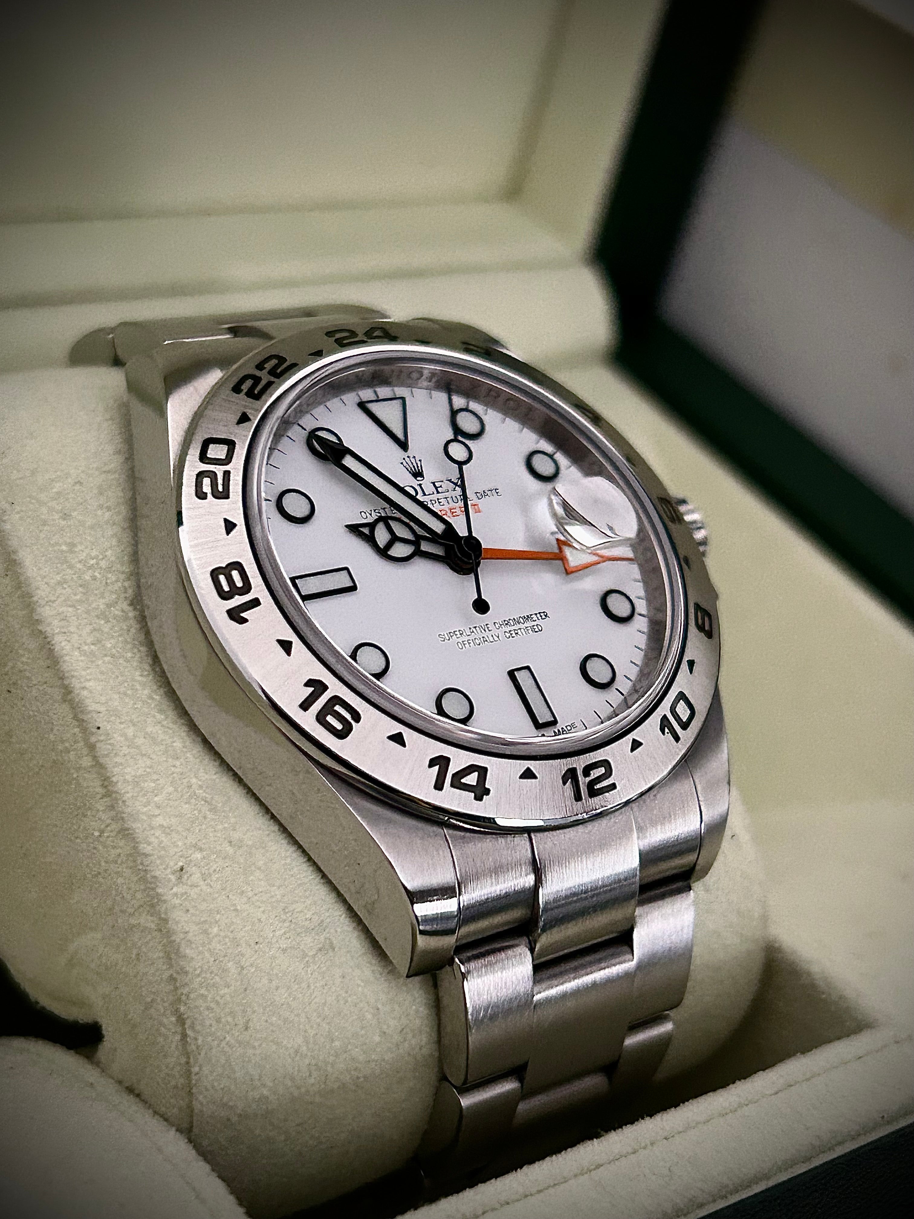 2012 ROLEX EXPLORER II “POLAR” 216570, FULL SET, INC GST