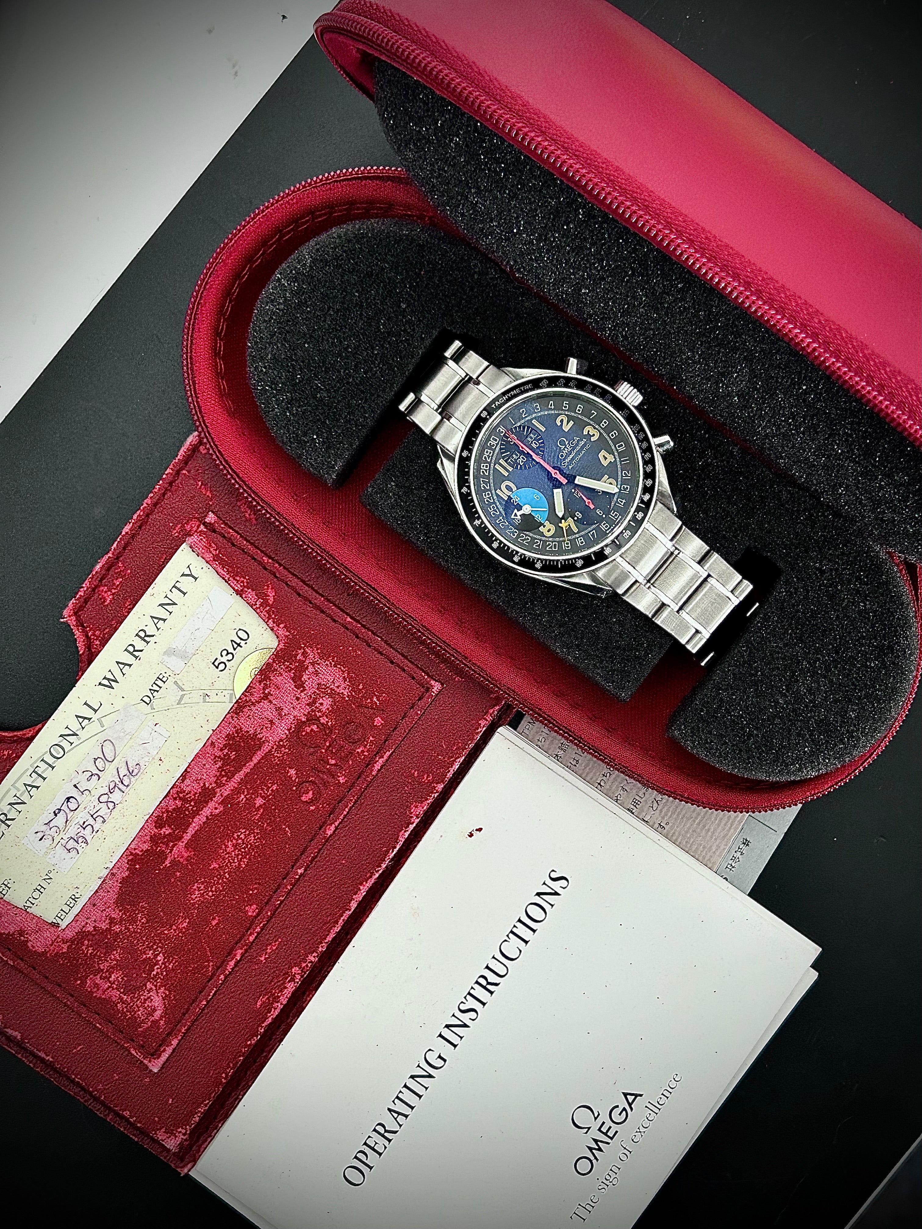 1995 OMEGA SPEEDMASTER TRIPLE DATE MK40 3520.53.00, INC GST