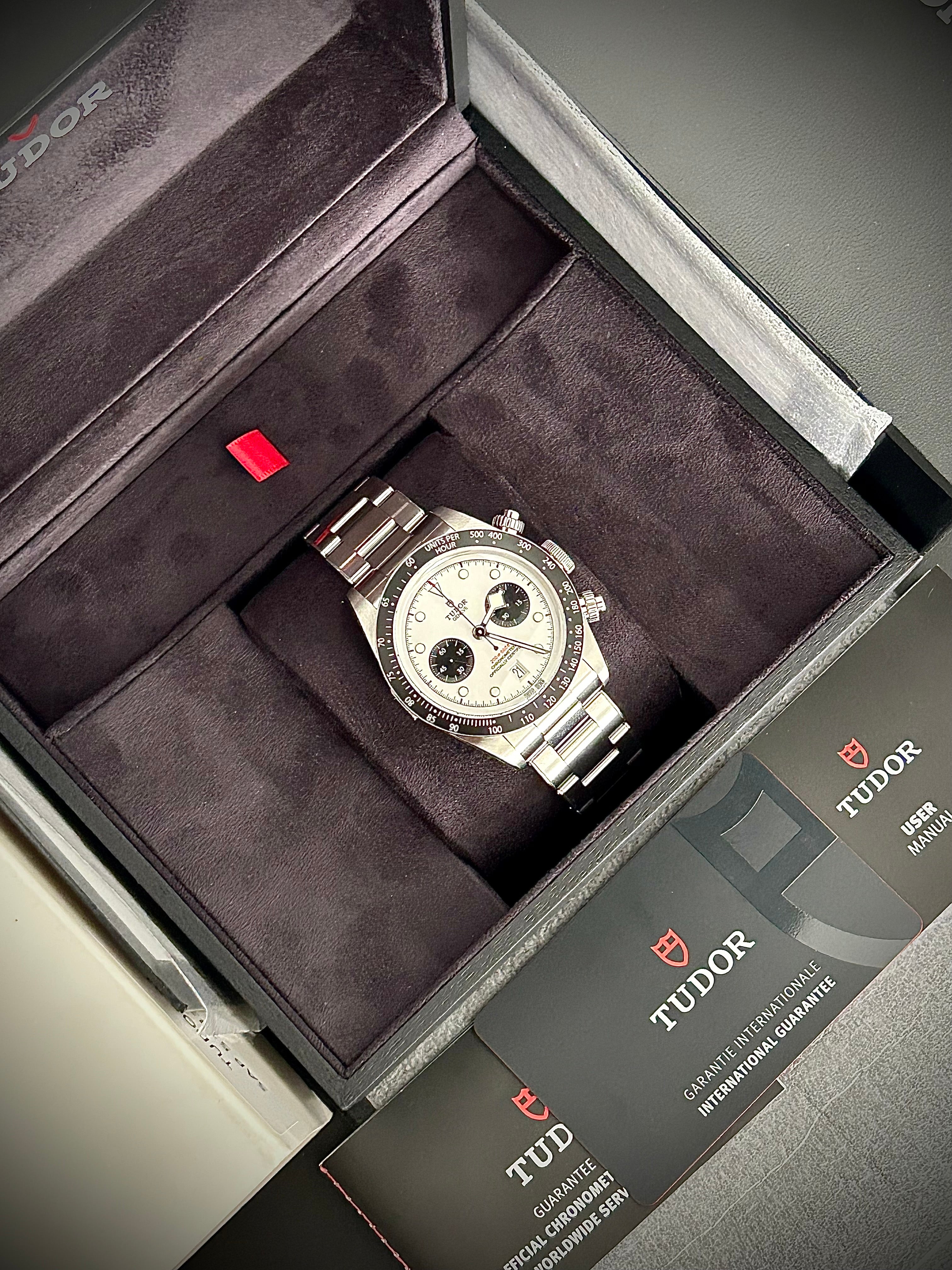 2021 TUDOR BLACK CHRONO “PANDA”, FULL SET, INC GST