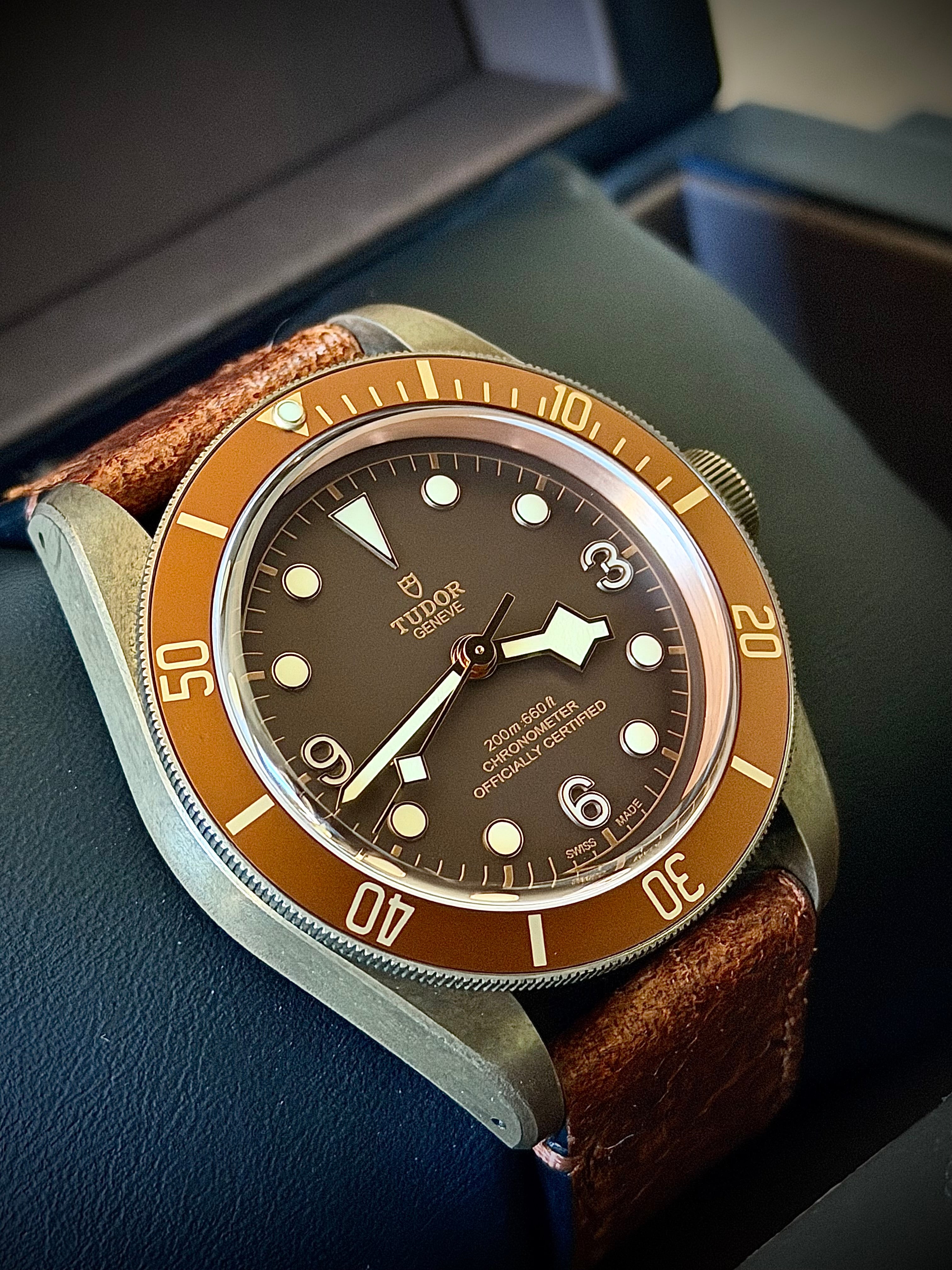 CIRCA 2017 TUDOR BLACK BAY BRONZE, WATCH AND BOX ONLY, INC GST