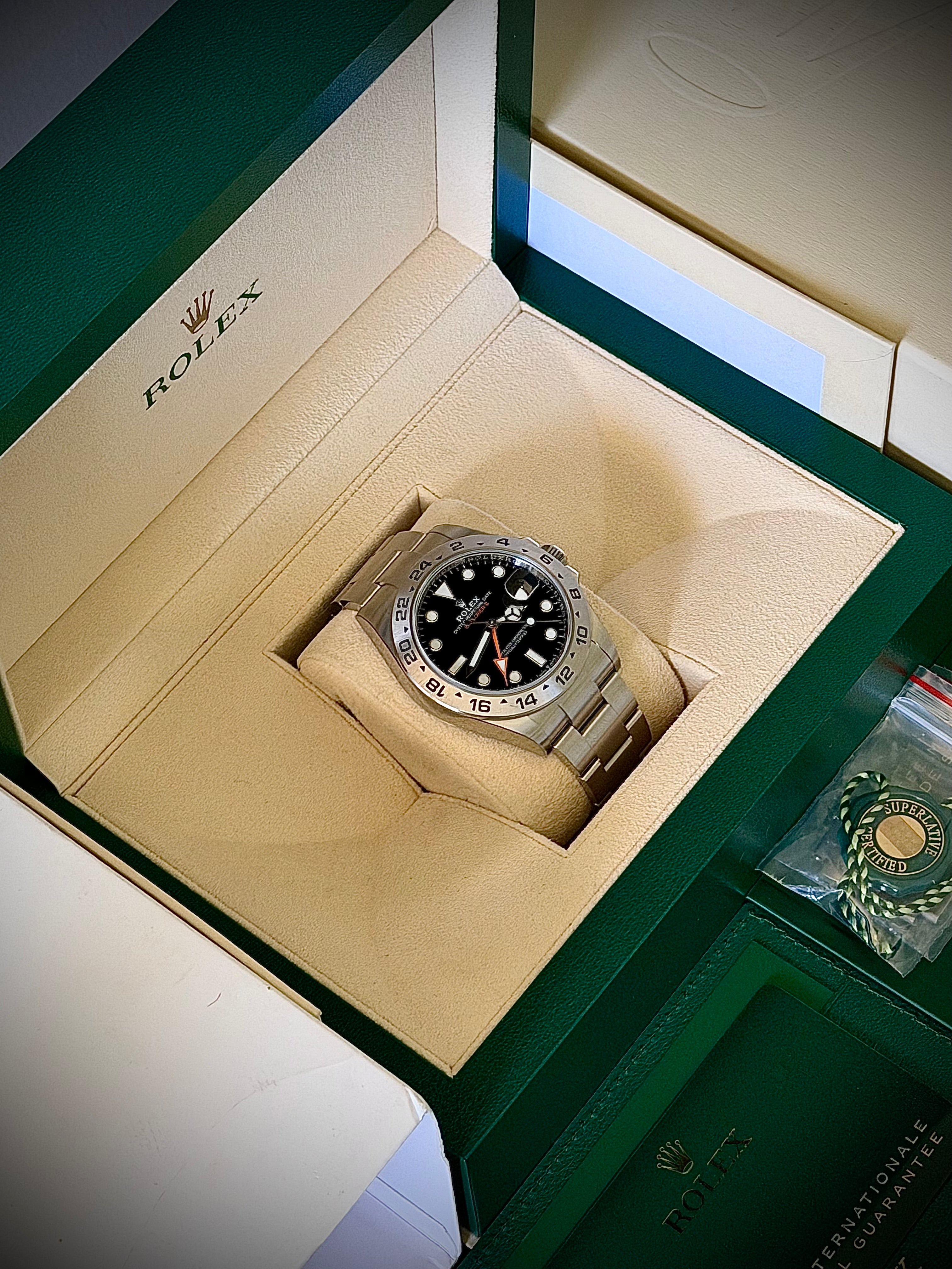 2025 ROLEX EXPLORER II, 226570, BLACK DIAL, FULL SET, INC GST